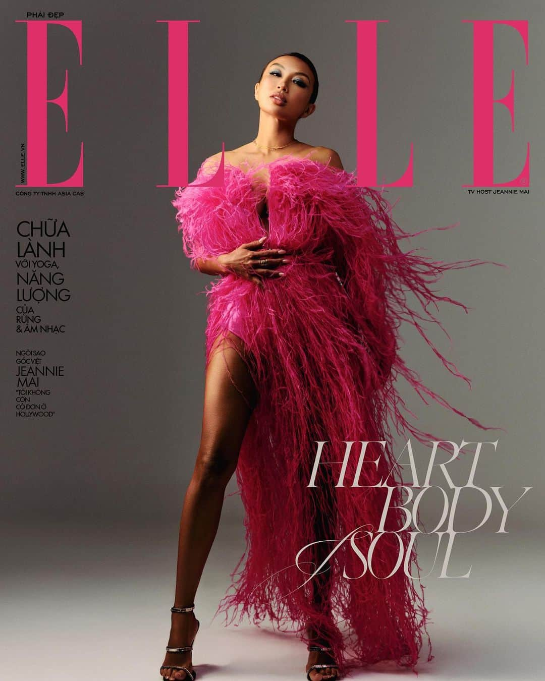 ジーニー・チェンマイのインスタグラム：「Words cannot capture the depth of emotion I feel as I humbly grace the double cover of @ellevietnam in my beloved home country🇻🇳🇻🇳To be a part of this esteemed publication, celebrating the beauty and strength of Vietnamese women, is a dream come true🥹  The collaboration of an ALL Vietnamese team in Saigon created a remarkable moment that was a testament to the immense talent and spirit of our nation. This shoot was a celebration of my heritage, an homage to the country that has shaped me, and a tribute to the vibrant beauty of Vietnam✨  Thank you to the incredible team who made this shoot possible. Your dedication and artistry breathed life into this project, and I am forever grateful for your talents🙏  Ugly crying over my bún riêu & can’t wait to share the second cover & all the yummy photography & vids. Tôi yêu tất cả các bạn rất nhiều🍜💓  Crediting the sick talents of: Photographer: @_deyu95 Producer and Stylist: HENSI LÊ Fashion: @congtriofficial HMUA: @khanhmy_makeup Jewelry: DUONG JEWELRY Stylist assistant: PH-SIÊU HMUA assistant : HOÀI THƯƠNG Photgrapher assistant: GIANG THẢO Lighting: FAT CAT Videographer: Nam Phạm Retouch: TRẦN THÁI Words: PHƯƠNG HUYÊN Creative Director: @iohuyvo Special thx to @bisousbrit   #ELLEVietnam #juneissue #Vietnam #Saigon」