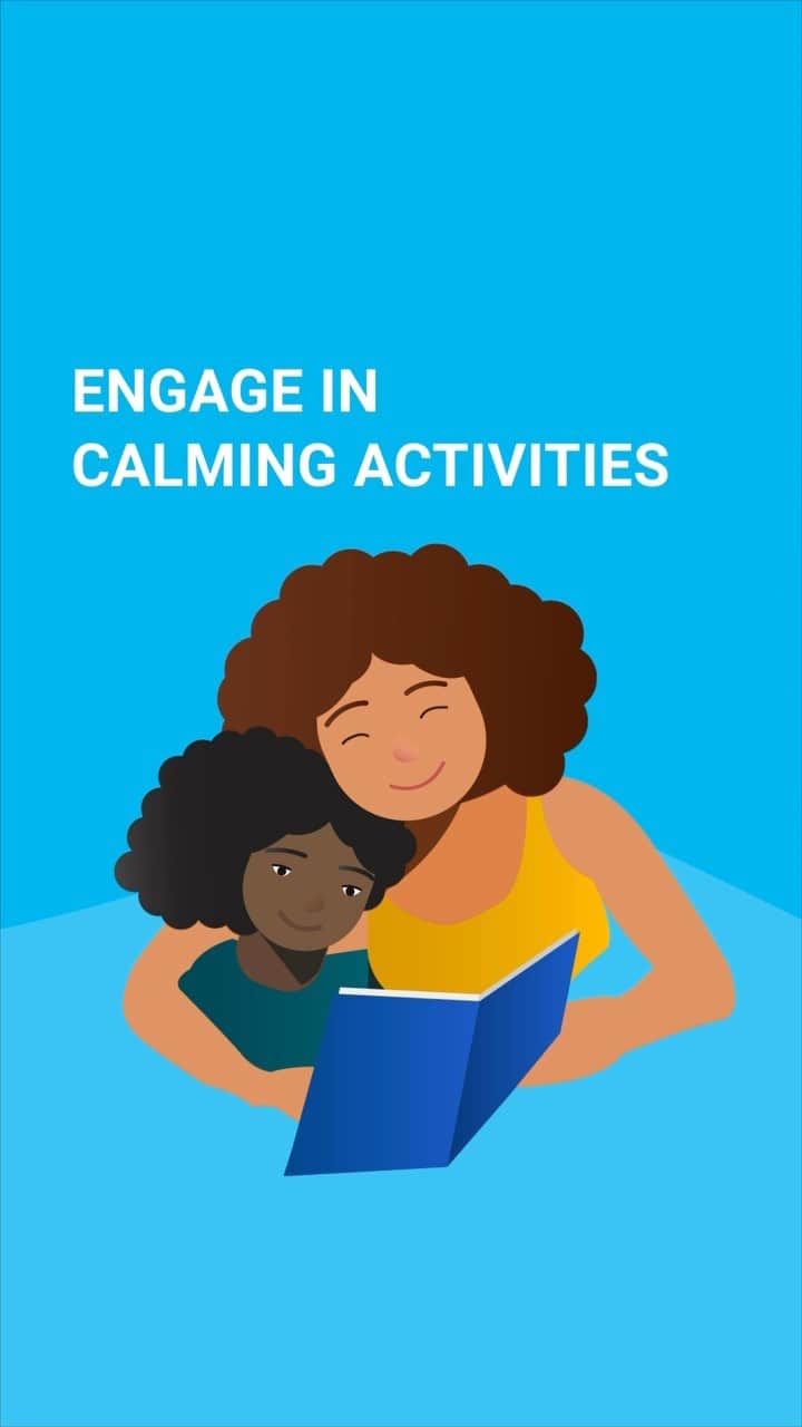 unicefのインスタグラム：「When a child is frightened or worried their stress response is activated. By soothing them, they learn they are in a safe and reliable place. You can do this by being attentive and responding to their needs. For example, if they want to grab a toy or simply play, encourage them and join in.      Visit the link in our bio to access more expert advice from UNICEF’s Parenting Hub.         #OnMyMind」