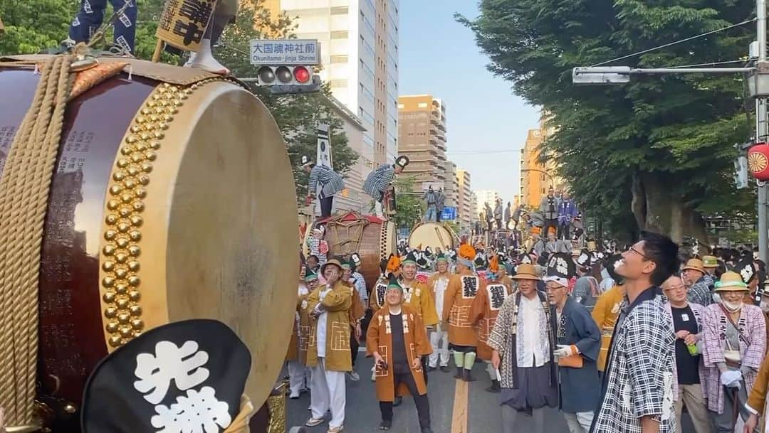 朝日健太郎のインスタグラム：「府中くらやみ祭り」