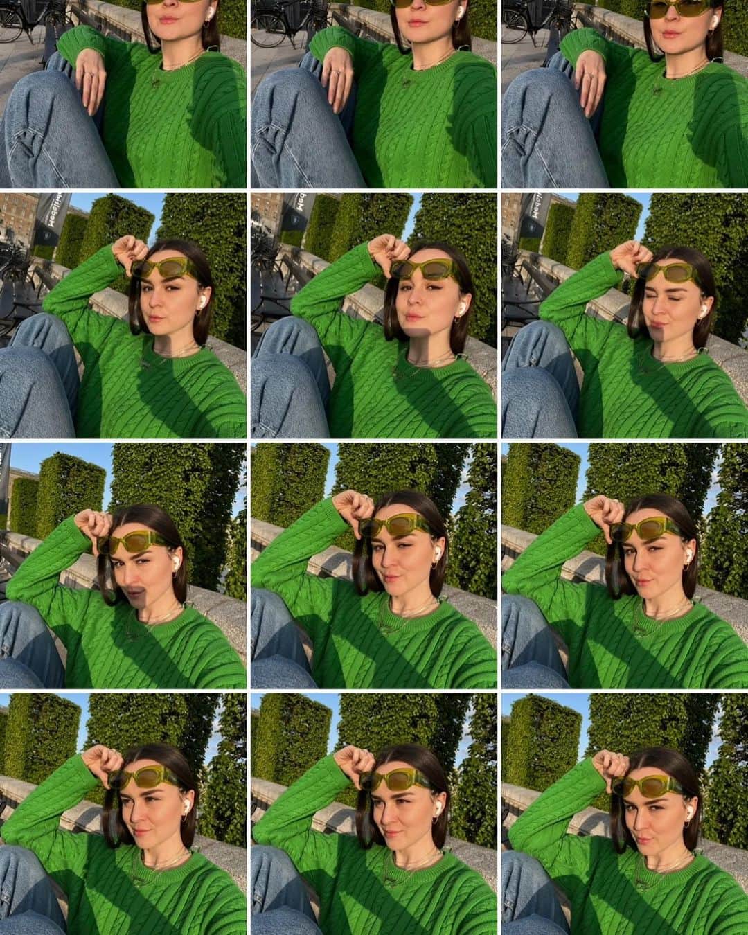 アンディー・トレスのインスタグラム：「Wearing my greens 🫛🥦🥬🥒🫑 #GANNIXACEANDTATE」