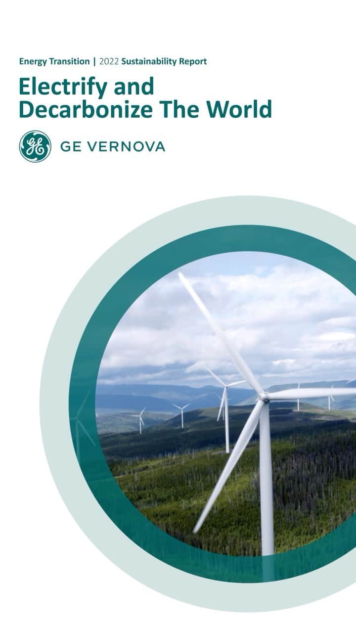 GeneralElectricのインスタグラム：「As a company whose technology helps generate approximately 30% of the world’s electricity, @ge.vernova is helping electrify and decarbonize the world.   Read more about our innovation and technology in the 2022 Sustainability Report at the link in our bio.」