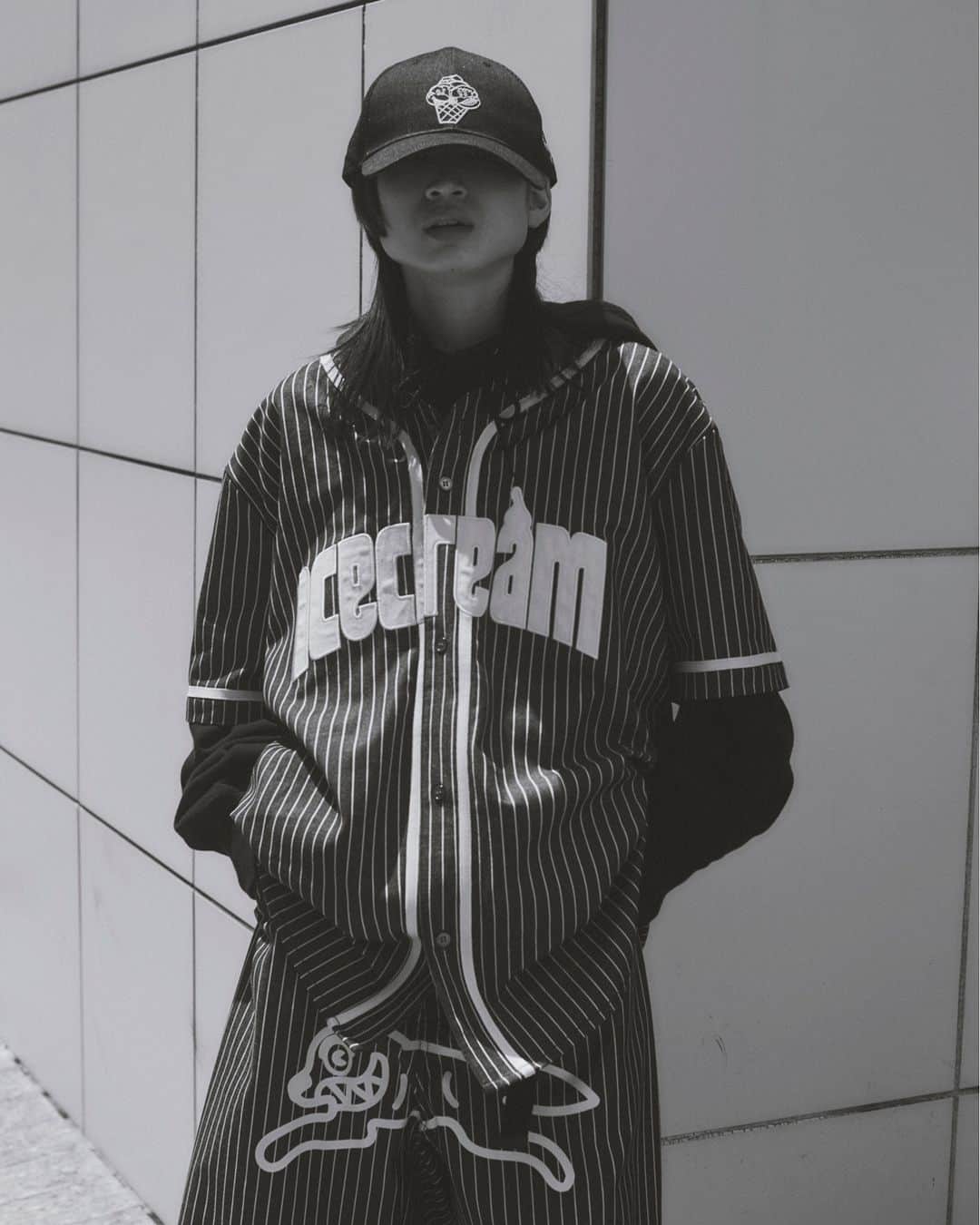 ビリオネア・ボーイズ・クラブのインスタグラム：「. ICECREAM JP 2023 FALL/HOLIDAY . . BILLIONAIRE BOYS CLUB / ICECREAM ONLINE STORE http://billionaireboysclub-store.jp . . BILLIONAIRE BOYS CLUB / ICECREAM TOKYO 〒150-0001 東京都渋谷区神宮前4-25-1 ライサ1F-C TEL：03-5770-0018 . BILLIONAIRE BOYS CLUB / ICECREAM ONLINE STORE http://billionaireboysclub-store.jp .  <STAFF> Photographer_ Taro Hirayama @taro_hirayama  Styling_ Daisuke Araki @arakid3  Hair & Make Up_ Taeko Suda @taeko_suda  Model_Yo(PUMP management) @yo____official  @pump_mgmt_tokyo  .  #BILLIONAIREBOYSCLUB #ICECREAM #PHARRELL #PHARRELLWILLIAMS #BBCICECREAM #Harajuku #Tokyo #japan」