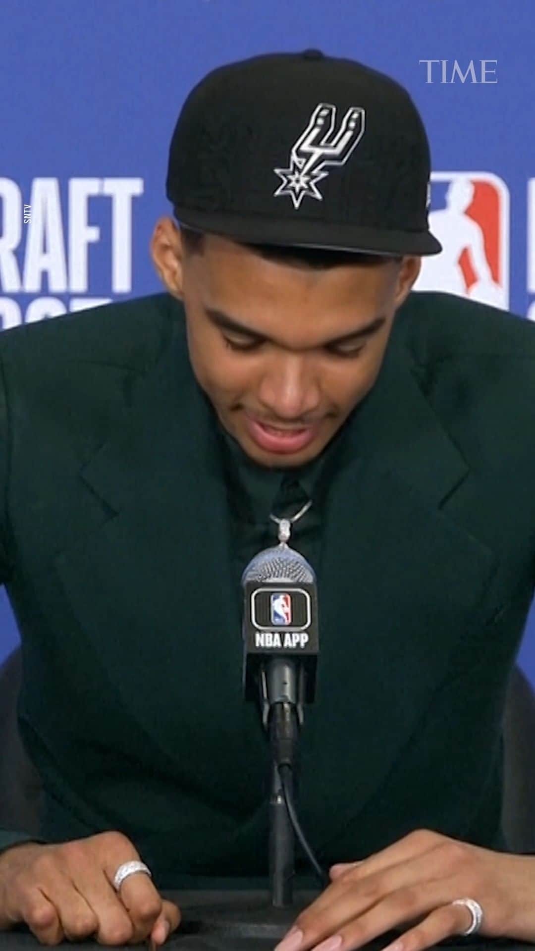 TIME Magazineのインスタグラム：「Victor Wembanyama reacts to being the No. 1 pick in the NBA draft」