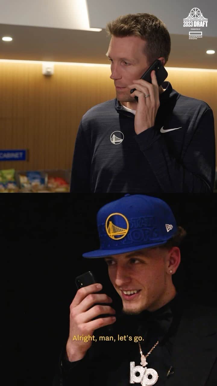 ゴールデンステート・ウォリアーズのインスタグラム：「“It’s home already.”  Brandin Podziemski isn’t new to The Bay.  @hpe || #DubsDraft」