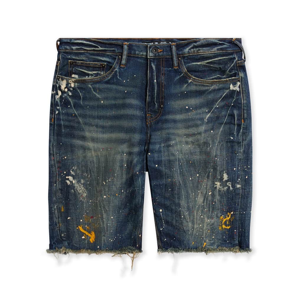 ピーアールーピーエスのインスタグラム：「Volcanic Shorts | Shake up your style and wardrobe with these raw edge hem shorts. With lava-inspired plant splatters coating this casual denim short, you can be sure to look your best.」