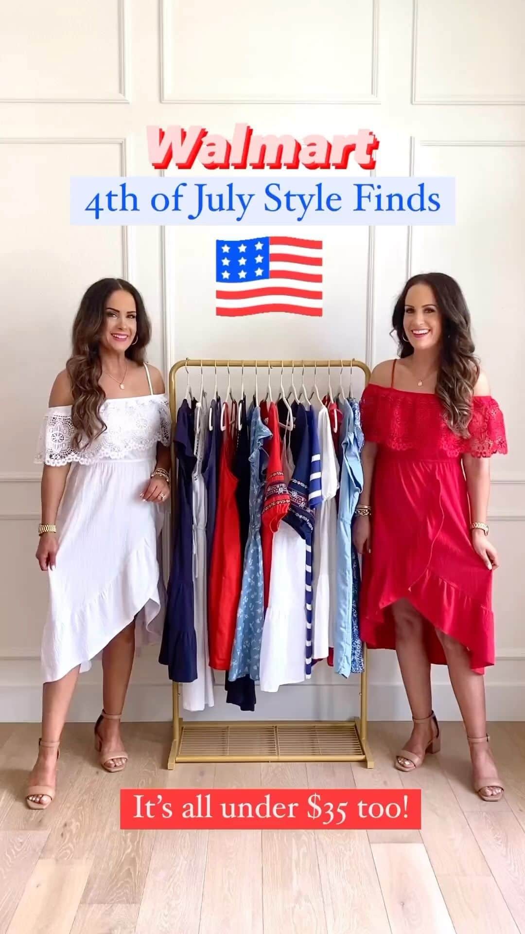 Wal-Mart Stores, Incのインスタグラム：「If your idea of July 4th prep includes finding the perfect fit, look no further! ❤️🤍💙 Tap the link in bio to shop @thedoubletakegirls #WalmartFashion finds.」