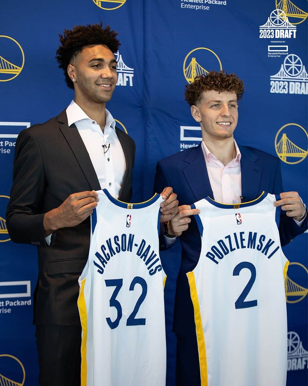 ゴールデンステート・ウォリアーズのインスタグラム：「Day one with #DubNation   @hpe || #DubsDraft」