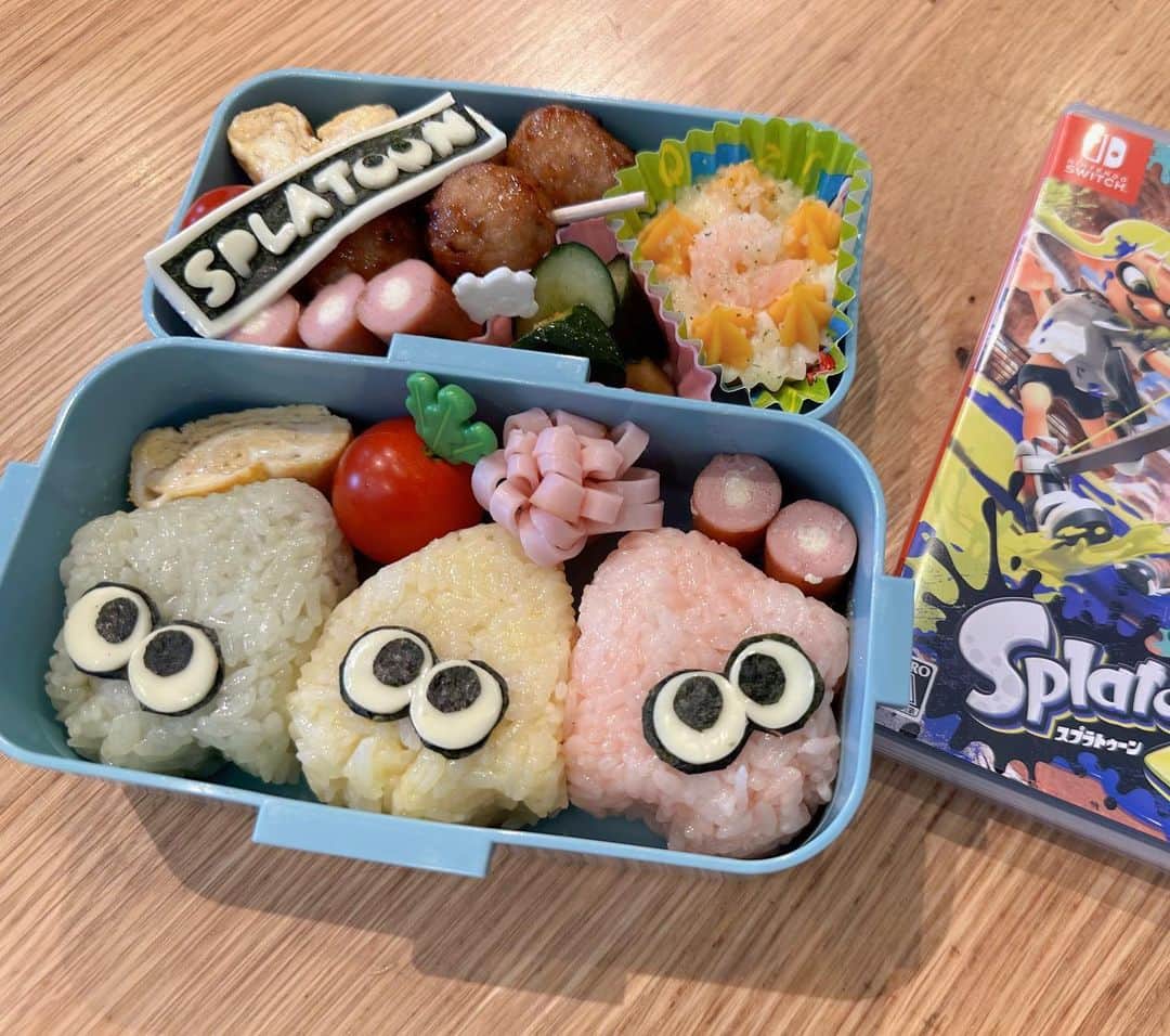 江原千鶴（エハラチヅル）のインスタグラム：「#スプラトゥーン弁当#キャラ弁#遠足弁当#お弁当#スプラトゥーン3」
