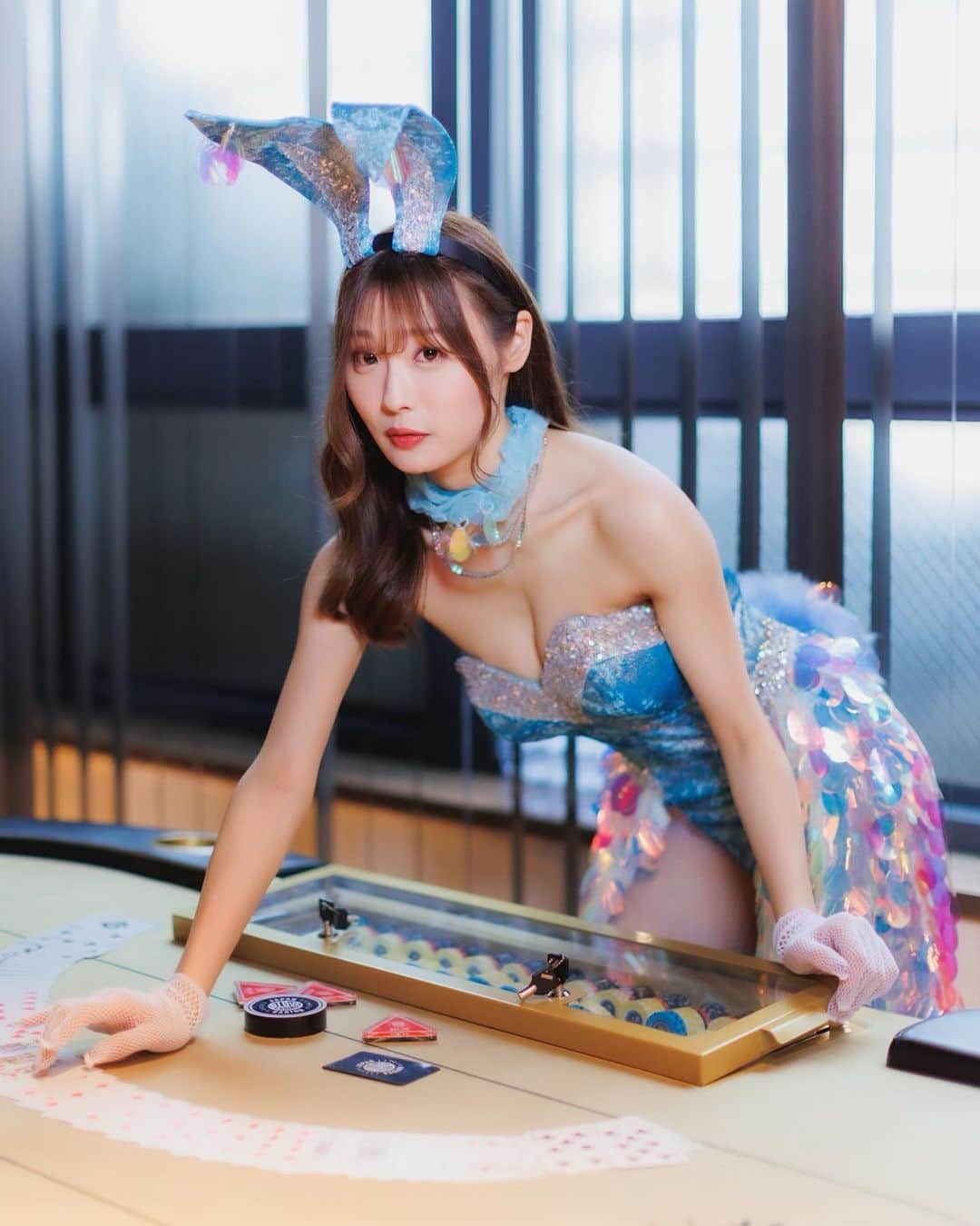 雪音まりな（まーりん）のインスタグラム：「. 『もう1回戦、されますか？』 . . . . #雪音まりな #model #モデル #dancer #actress #インフルエンサー #influencer #japanesegirl #バニーガール #bunny #bunnygirl #バニー #yukinemarina #casino #カジノバー #カジノ」