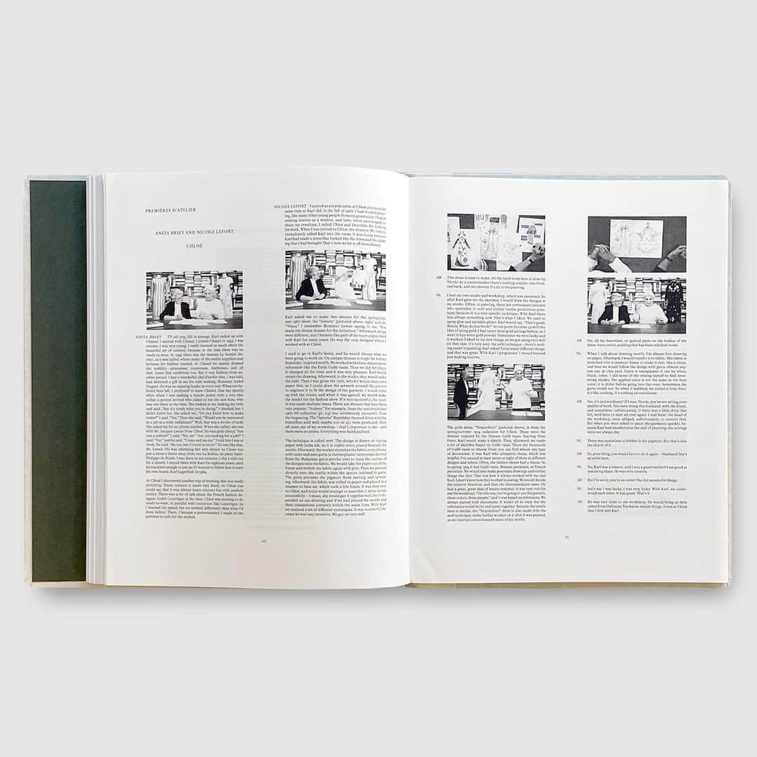 のインスタグラム：「Karl Lagerfeld / A Line of Beauty has arrived at Dover Street Market Ginza 7F BIBLIOTHECA.   A Line of Beauty  This first complete investigation into Karl Lagerfeld’s (1933–2019) artistry explores his extraordinary 65-year career, from the designs for Chloé and Fendi in the 1960s and 1970s to his celebrated leadership in the 1980s and beyond at Chanel and with his own label. Inspired by the “line of beauty” theorized by eighteenth-century English painter William Hogarth, this dazzling publication pursues the straight and  serpentine “lines” and their intersections in Lagerfeld’s work as a means of understanding his unique creative process.  The book’s elegant parchment and cloth cover, emulating an artist’s portfolio, opens onto a pageant of stunning new photography by Julia Hetta of Lagerfeld’s fashion alongside the designer’s original sketches. The juxtaposition of drawings with  finished pieces offers a window into Lagerfeld’s creative brilliance. Texts include personal reflections from Lagerfeld’s premières d’ateliers—the seamstresses behind his extraordinary creations—as well as Anna Wintour, Patrick Hourcade, Amanda  Harlech, and Tadao Ando. Not only a lavish objet but also an important resource on Lagerfeld, the book concludes with an illustrated timeline of the designer’s long and illustrious career.  @metmuseum @metcostumeinstitute @karllagerfeld @okrm_london @doverstreetmarketginza @post_books」