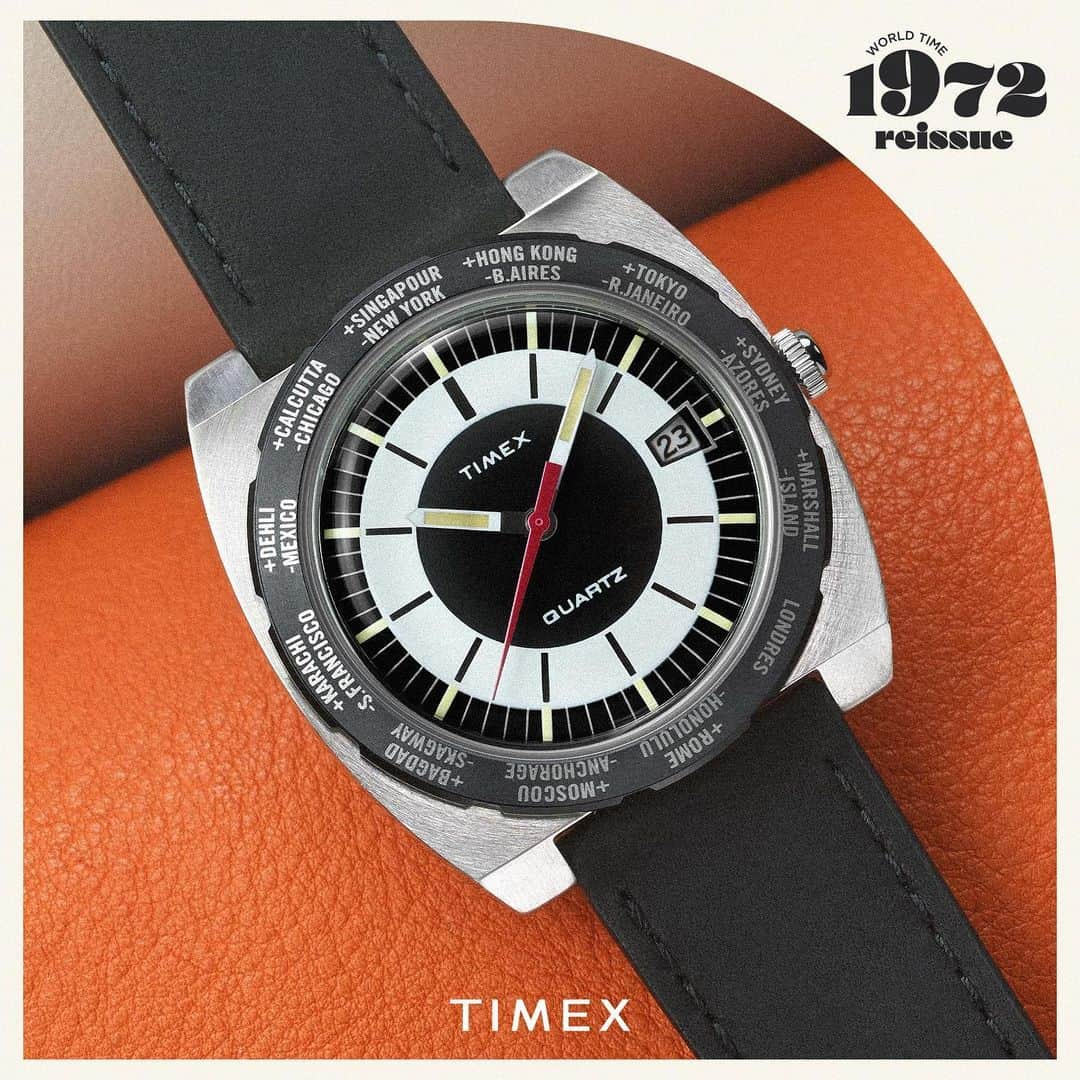 タイメックスさんのインスタグラム写真 - (タイメックスInstagram)「Re-introducing the golden era of jet-setting. 🛩 ⁣ To celebrate the release of our Timex World Time 1972 Reissue, we're giving away 3 of them to 3 lucky winners. ⁣ ⁣ To enter:⁣ ✔️ Like this post⁣ ✔️ Follow @Timex⁣ ✔️ Tag a friend in the comments⁣ ✔️ Share this post to Stories for bonus points⁣ ⁣ 𝘈𝘭𝘭 𝘦𝘯𝘵𝘳𝘪𝘦𝘴 𝘢𝘳𝘦 𝘴𝘶𝘣𝘫𝘦𝘤𝘵 𝘵𝘰 𝘚𝘱𝘰𝘯𝘴𝘰𝘳’𝘴 𝘛𝘦𝘳𝘮𝘴 𝘢𝘯𝘥 𝘊𝘰𝘯𝘥𝘪𝘵𝘪𝘰𝘯𝘴, 𝘸𝘩𝘪𝘤𝘩 𝘤𝘢𝘯 𝘣𝘦 𝘧𝘰𝘶𝘯𝘥 𝘢𝘵 bit.ly/2VL1CBM. 3 𝘸𝘪𝘯𝘯𝘦𝘳s 𝘸𝘪𝘭𝘭 𝘣𝘦 𝘢𝘯𝘯𝘰𝘶𝘯𝘤𝘦𝘥 𝘰𝘯 July 13th 𝘪𝘯 𝘰𝘶𝘳 𝘚𝘵𝘰𝘳𝘪𝘦𝘴. ⁣ ⁣ Good luck! ⁣ ⁣ #timex #giveaway #worldtravel #worldtraveler #newwatch」6月24日 22時18分 - timex