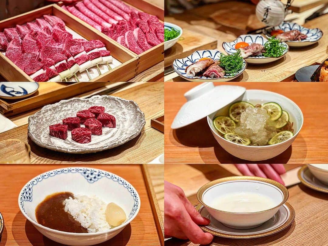能美黎子さんのインスタグラム写真 - (能美黎子Instagram)「・ 最高峰和牛を”焼き肉割烹“という 新スタイルでいただける 「雪月花　@setsugekka__ginza 」  昨年の夏にお伺いをしてからの再訪。  目の前で焼いて下さるので、 見て楽しめるライブ感を味わえる カウンター席が◎  どのお肉も本当に美味しくて、 とろけるように胃袋に入っていきます。  色んな部位をいただけるから、 飽きることなく食せるのがよい。  いただいたコース内容 ・神戸牛のコンソメスープ ・神戸牛タルタルキャビア ・但馬牛タン広島レモン ・ヒレ ・サーロインすき焼き ・うちもも ・ねぎま ・ミスジ ・ハネシタ ・名物　冷麺 ・ハラミ ・ミックスホルモン  個人的に、 名物の冷麺がとっても好き。 さっぱりしていて、 もう少し食べたいと思わせる逸品。  サーロインのすき焼きもやっぱり好き。  そして、何よりボリューム満点。 胃袋を空かせてからお伺いするのが吉。  またお伺いさせていただきます。  --------------------  雪月花　@setsugekka__ginza   東京都中央区銀座6-4-3 GICROS GINZA GEMS 9F 03-3289-0029 営業時間　17：00〜23：00 定休日	日曜日  お任せコース　27500円（税込）  --------------------  #雪月花銀座 #雪月花 #銀座ディナー #銀座グルメ #食べログ百名店 #食べログ高評価 #美味しいお店 #お肉が美味しいお店 #最高峰和牛 #カウンター席のみ #東京グルメ #落ち着いたお店 #日本の美食」6月24日 21時55分 - reikonohmi