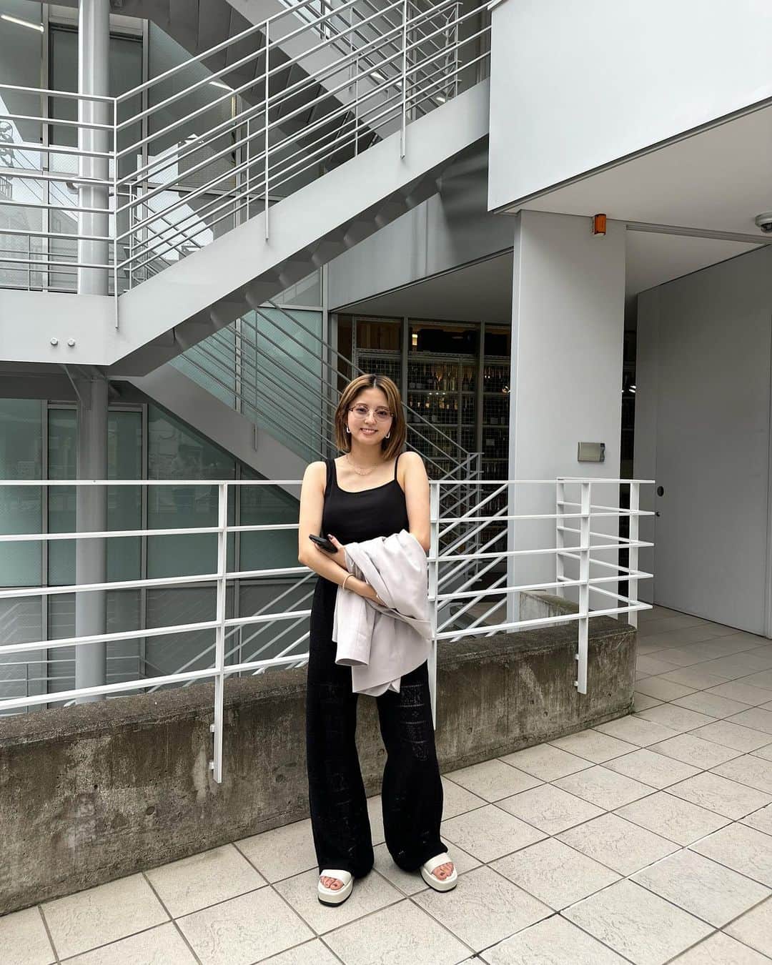 のインスタグラム：「春夏mixコーデ🫨 レースパンツお気に入り🫶」