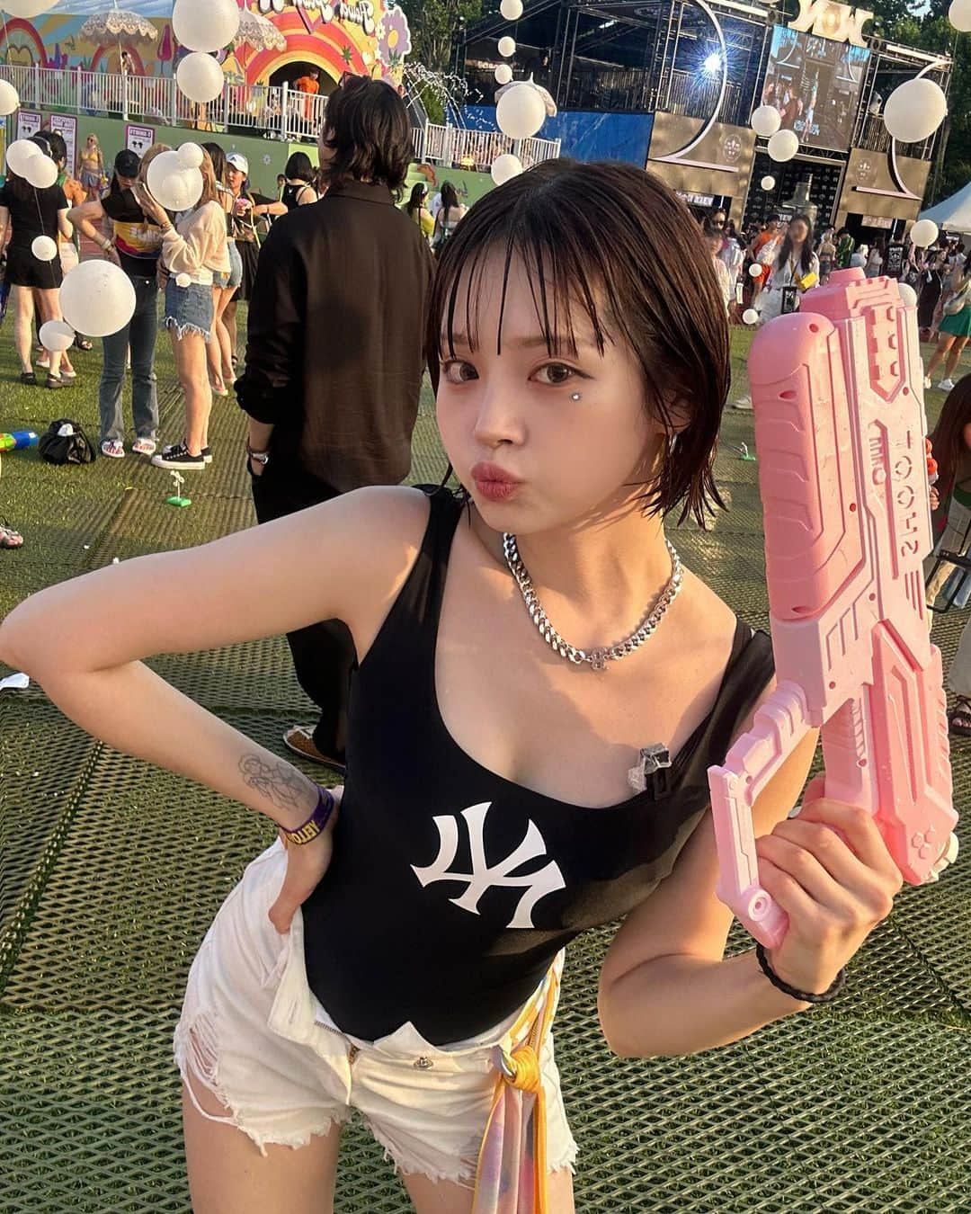 Yoonbitnaさんのインスタグラム写真 - (YoonbitnaInstagram)「해헤 워터밤 재밌땅~~~ @mlbkorea @mlbcrew.official」6月24日 18時03分 - bitnnaya