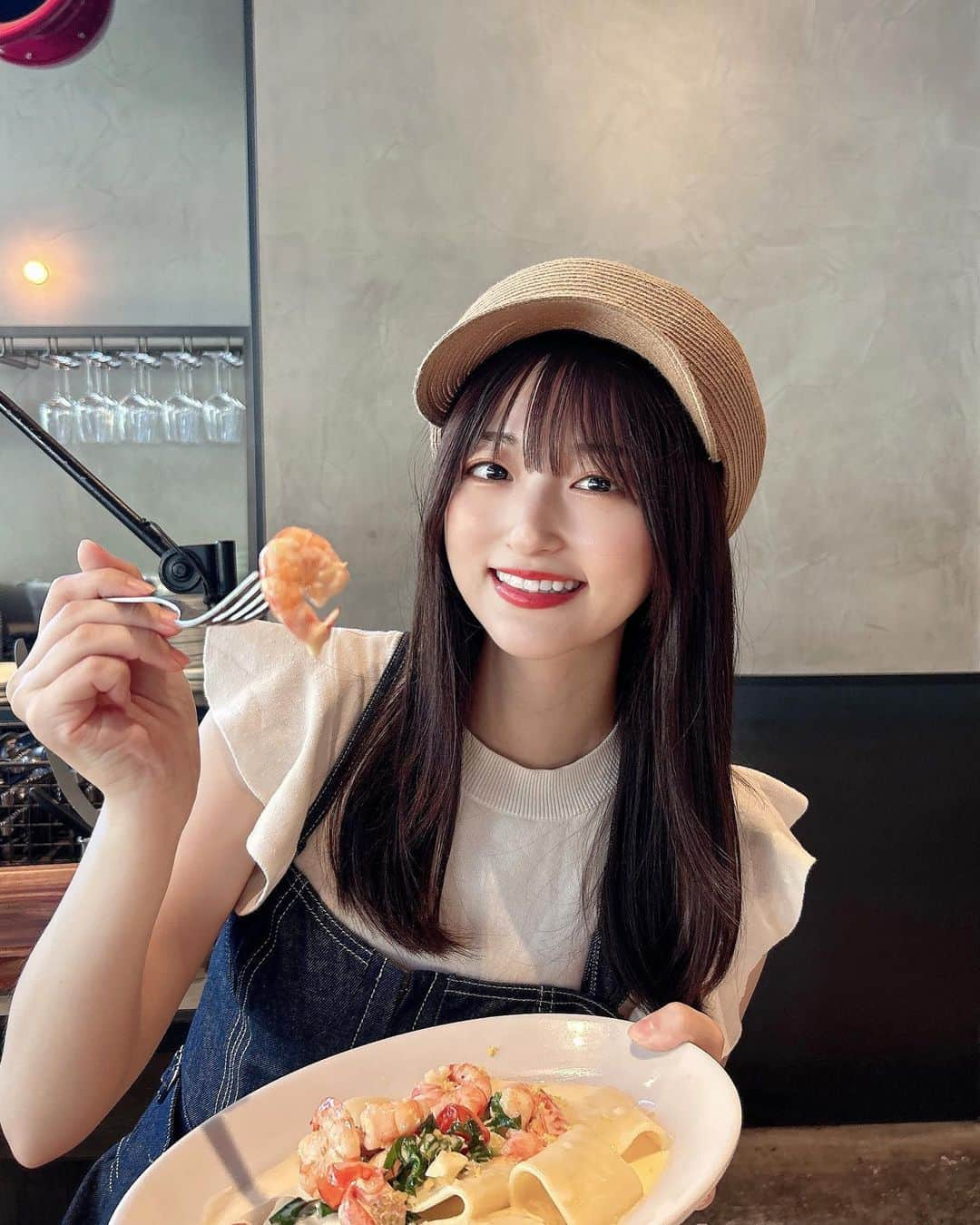 石井陽菜のインスタグラム：「⁡ ⁡ ⁡ ⁡ 美味しかったパスタ🍝🦐 海老とルッコラのレモンクリームパッケリ🍋 ⁡ ⁡ ⁡ #TATA #大手町ランチ#東京ランチ #日本橋ランチ」