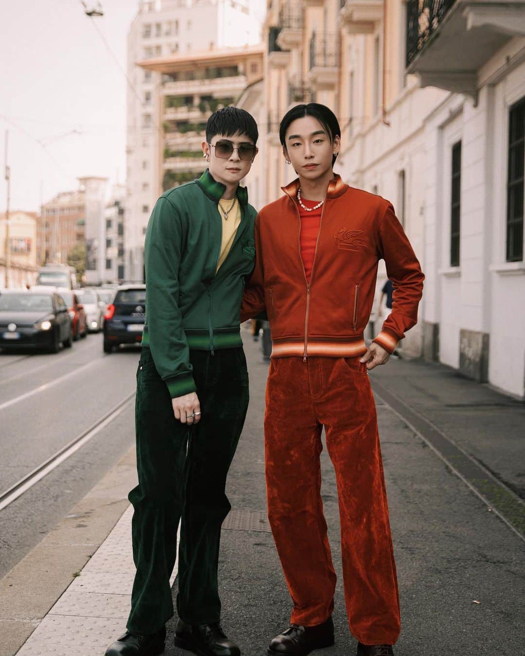 Noah（ノア）のインスタグラム：「@etro 💚🧡  #TaikiNoah#Etro#MFW2024SS」