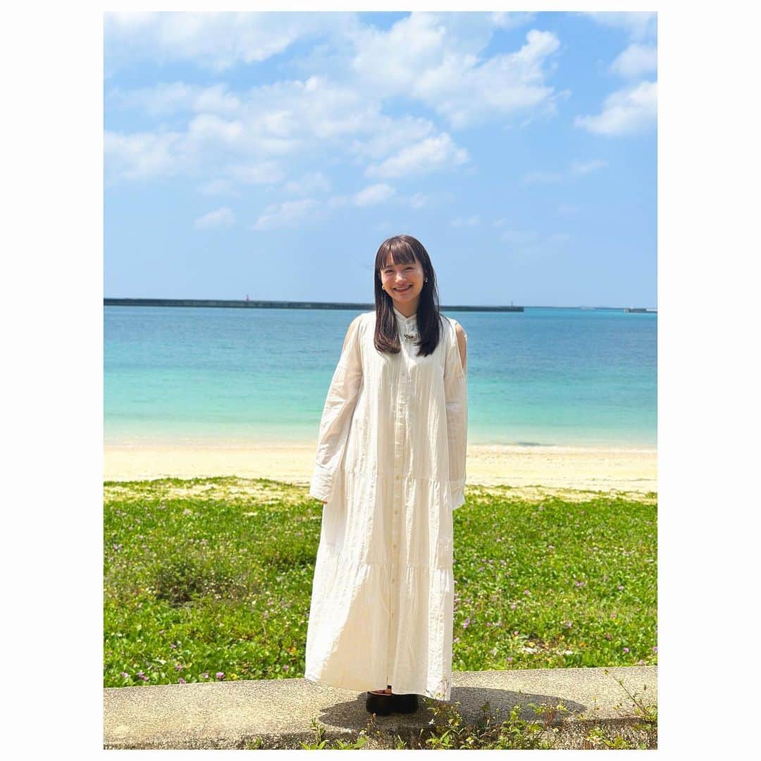 福田愛依のインスタグラム：「ただそこにいるだけでよくて 心だけが満たされる時間  海ってすごいな〜〜 沖縄最高ですね☺︎  #宮古島」