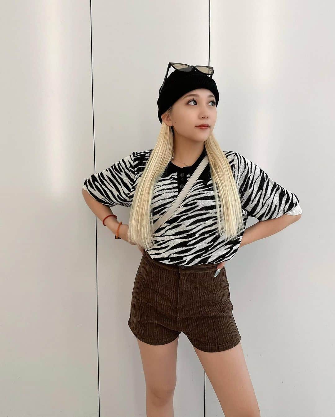 川崎怜奈さんのインスタグラム写真 - (川崎怜奈Instagram)「🦓 . tops @solace___official  前後2wayで着れるサマーニット♡ ゼブラ柄が可愛いよね〜 . . #solace #ソレイス」6月24日 20時33分 - layna_lllllll