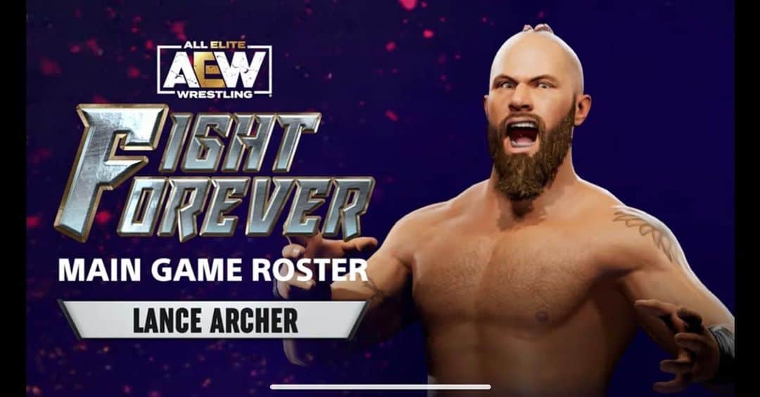 ランス・アーチャーのインスタグラム：「PLAY WITH ME! #aewfightforever video game out 6/29」