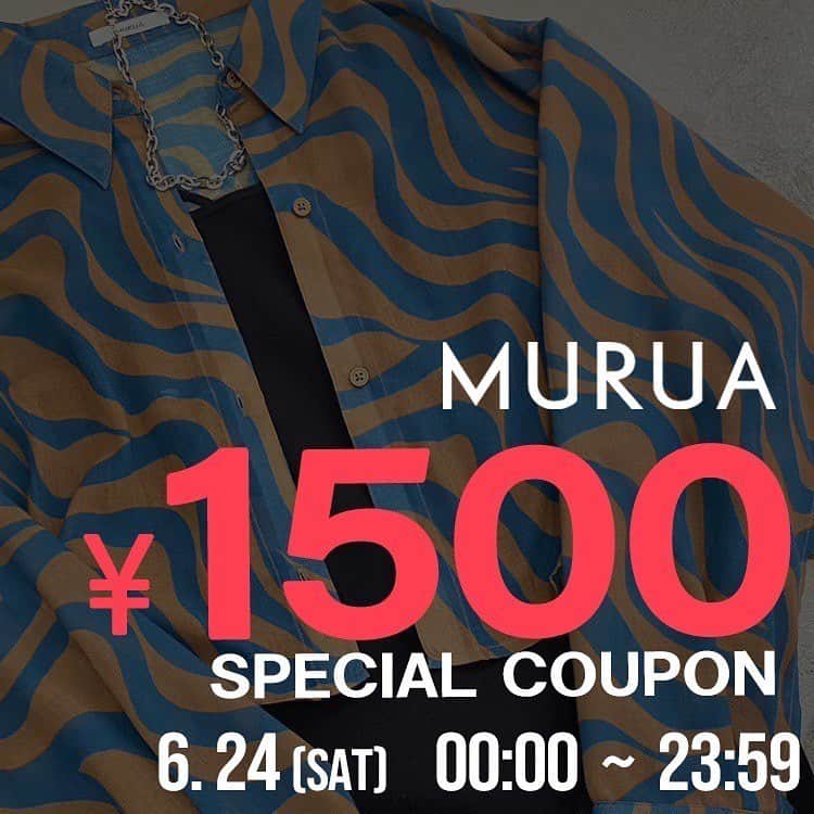 MURUAさんのインスタグラム写真 - (MURUAInstagram)「-- ZOZONEWS --  只今よりZOZOTOWNにて¥1,500 OFF クーポンプレゼント🎁  お得なこの機会に @murua_official のTOPのURLからチェックしてね✔︎  #murua #MURUA2023ss #MURUA2023spring #zozotown #coupon」6月25日 0時00分 - murua_official