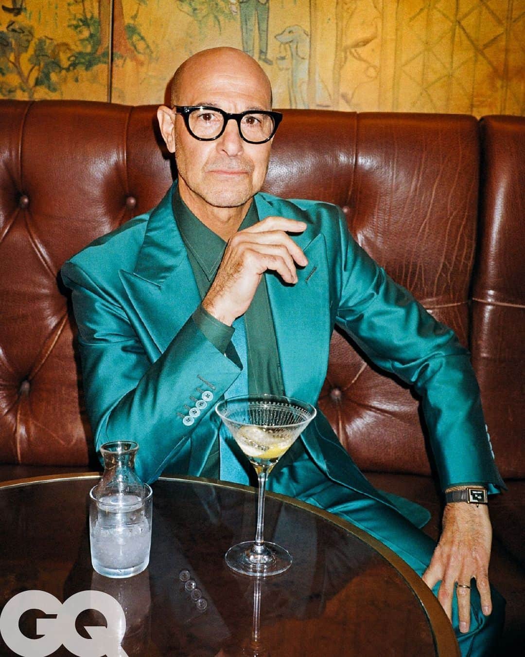 トムフォードのインスタグラム：「#STANLEYTUCCI FEATURED IN @GQITALIA WEARING #TOMFORDSS23.   PHOTOGRAPHER: @MARIETOMANOVA EDITOR / STYLIST: @BRANDUH   #TOMFORD #TFEditorials」