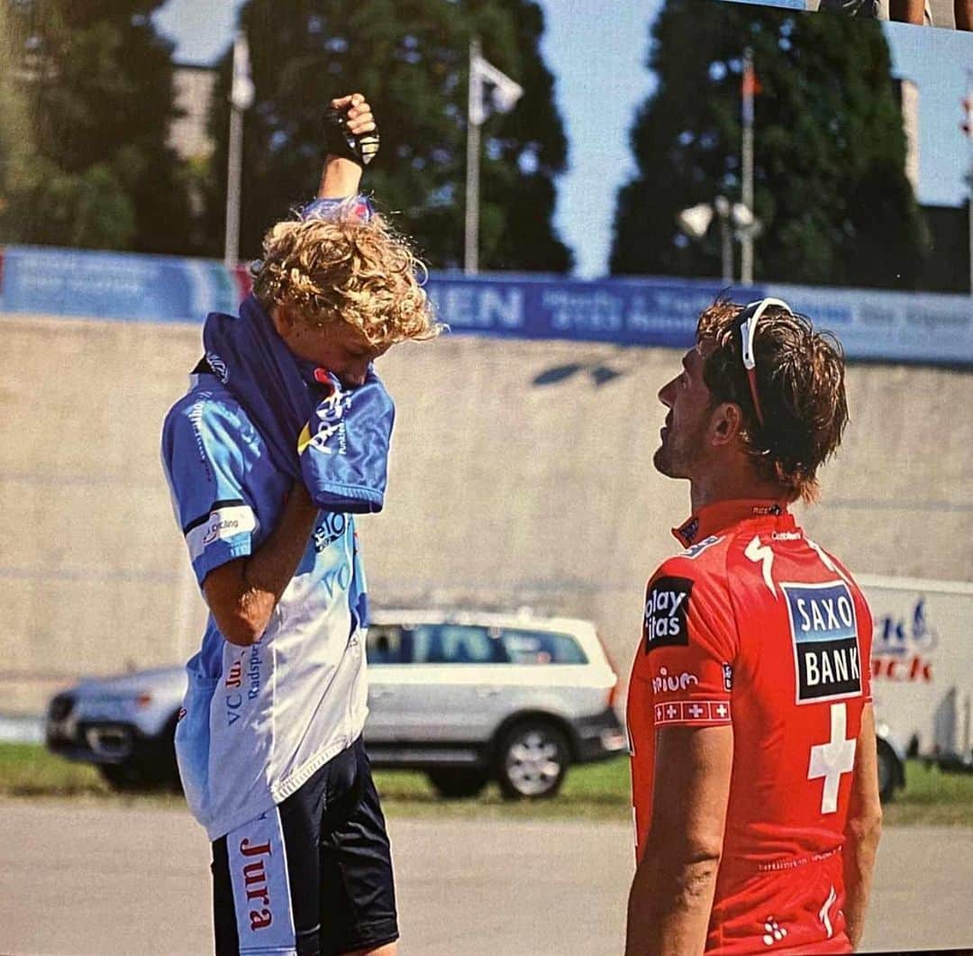 ファビアン・カンチェラーラのインスタグラム：「13 years ago at the Offene Rennbahn Zürich Oerlikon you were standing in front of me: a young, talented boy with a promising future. Today we were at the same place with you in our hearts and minds.  Ciao Gino - we‘ll always be riding for and with you.」