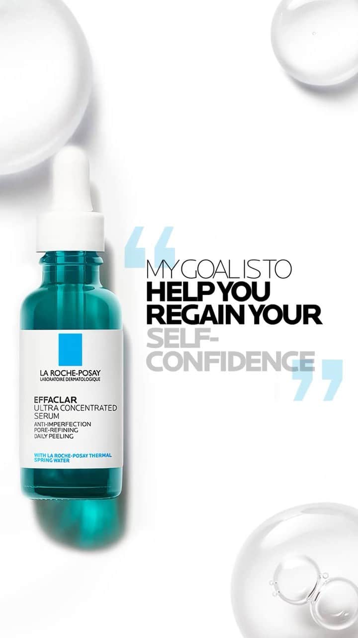 La Roche-Posayのインスタグラム：「Effaclar Serum is the product you need to soothe your acne-prone skin daily.  It helps reduce your pimples, whiteheads, blackheads, clogged/enlarged pores, post-acne marks, fine lines, and more… You are in good hands with our life-changing product! 🙌  All languages spoken here! Feel free to talk to us at anytime. #larocheposay #effaclar #serum #acneproneskin  Global official page from La Roche-Posay, France.」