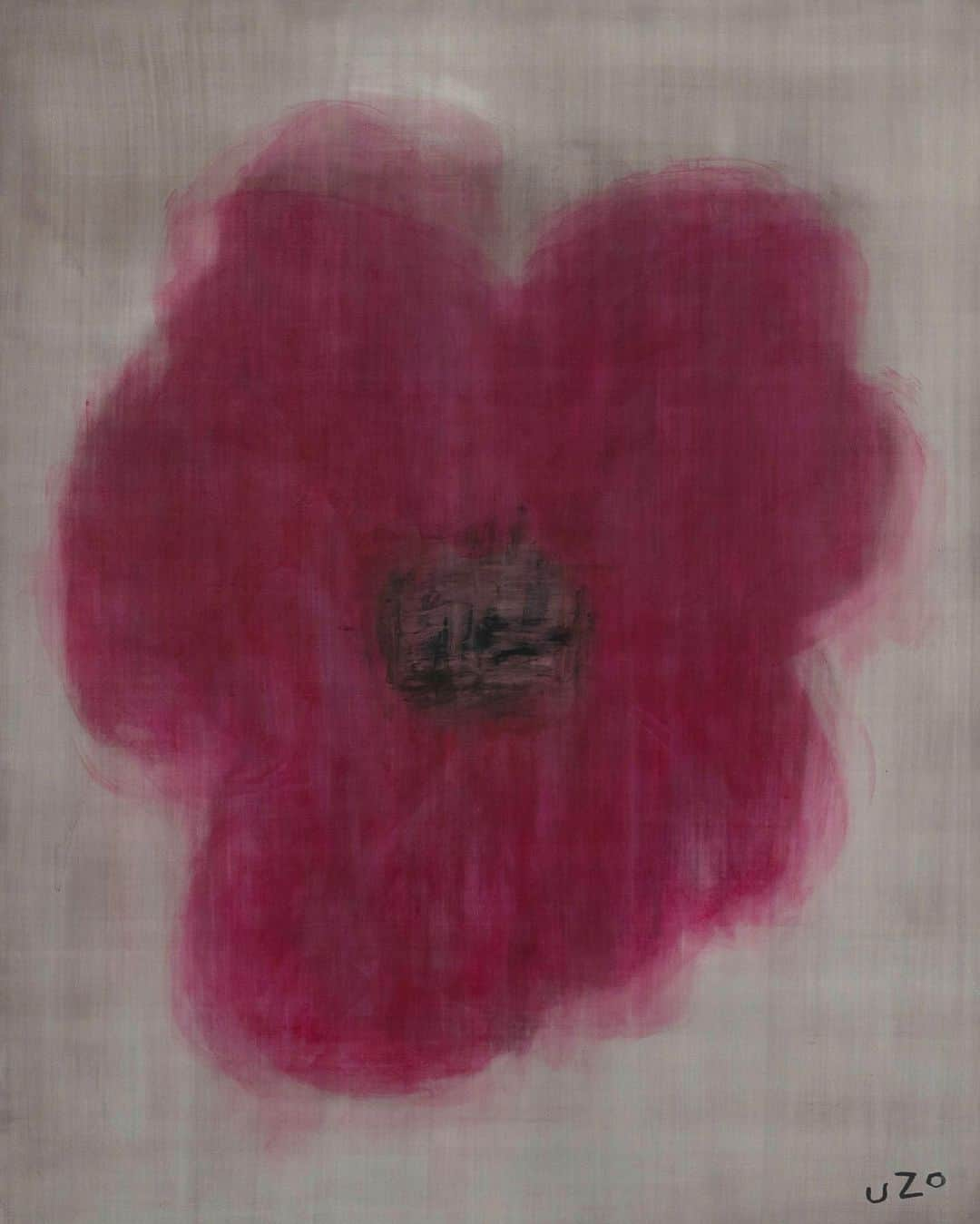 Uzo Hiramatsuさんのインスタグラム写真 - (Uzo HiramatsuInstagram)「The painting was sold at an exhibition at G2gallery in Santa Fe, NM in 2022. Floating Crimson,  Painting, Sumi Ink, Pigments, m/m on Canvas 39 x 32 in #painter #Japan #fukuoka #contemporaryart #painting #drawing #mixedmedia #flower #flowers #santafe」6月25日 15時59分 - uzo_hiramatsu