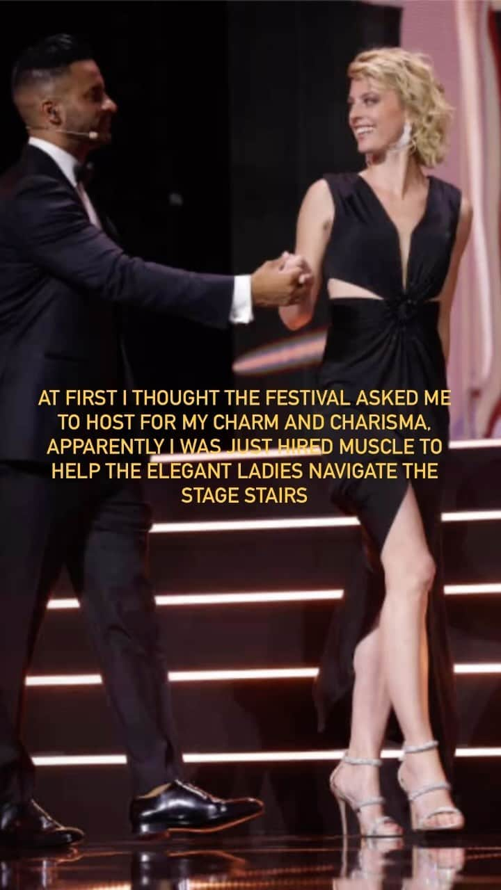 リッキー・ウィットルのインスタグラム：「One of my many missions as @festivaltvmonte_carlo Master of ceremony , make sure the lovely ladies of the evening were escorted safely down the stage stairs in their stunning gowns 😂💪🏾🙏🏾 #missionaccomplished 👌🏾😎 @mortensensara @lindapurl @francescachillemi___」