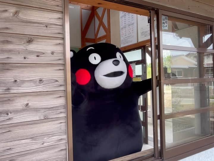 のインスタグラム：「. 蒸し暑い日が続いても、毎日元気なくまモン💪 . 窓を開けて空気を入れ替えるだけでも気分も変わるみたいです☺️ . 素敵な日曜日をお過ごしください😉✨ . . #とても素敵な日曜日 . #くまモン #kumamon #熊本熊 #熊本 #kumamoto」