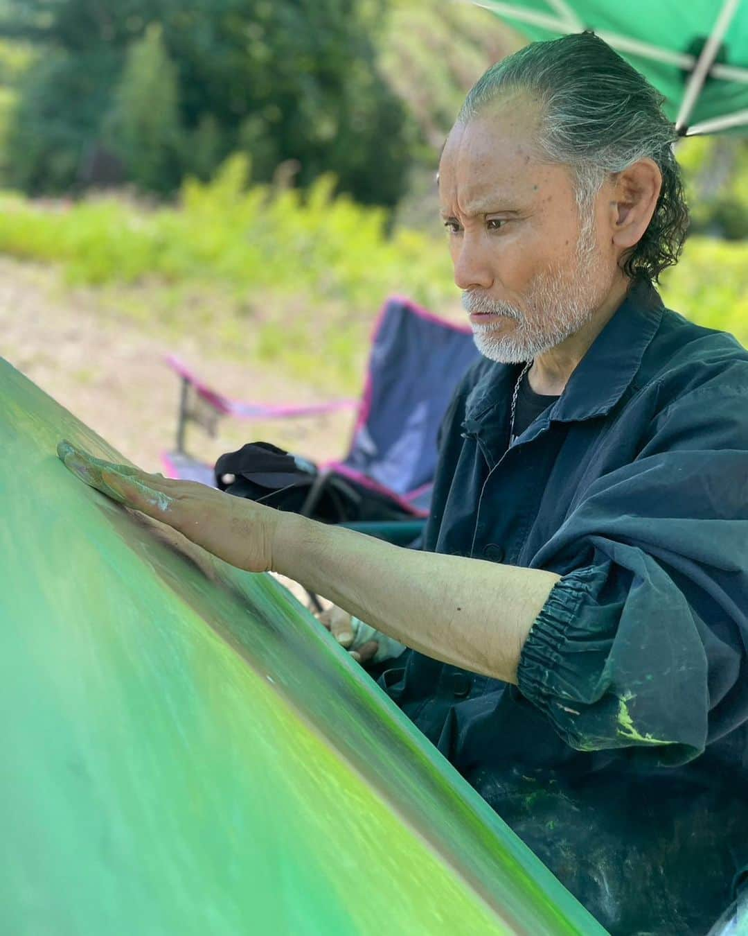 片岡鶴太郎さんのインスタグラム写真 - (片岡鶴太郎Instagram)「先日の河口湖での富士山制作🗻 完成した富士山はこちら‼️  #片岡鶴太郎#俳優#画家#ヨーギー#ヨガ#つるちゃん#オシャレ#古着#太田プロ#芸人#ぴよこちゃん#おでん芸#ものまね#ボクシング#ちょっちゅね#pm11時起き#富士山#制作#完成」6月25日 12時25分 - tsurutaro_kataoka_official