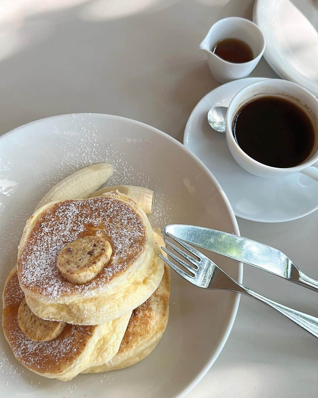 金城ゆきのインスタグラム：「sundaybrunch🤍🥞☕️  #sunday#cafe#pancakes」