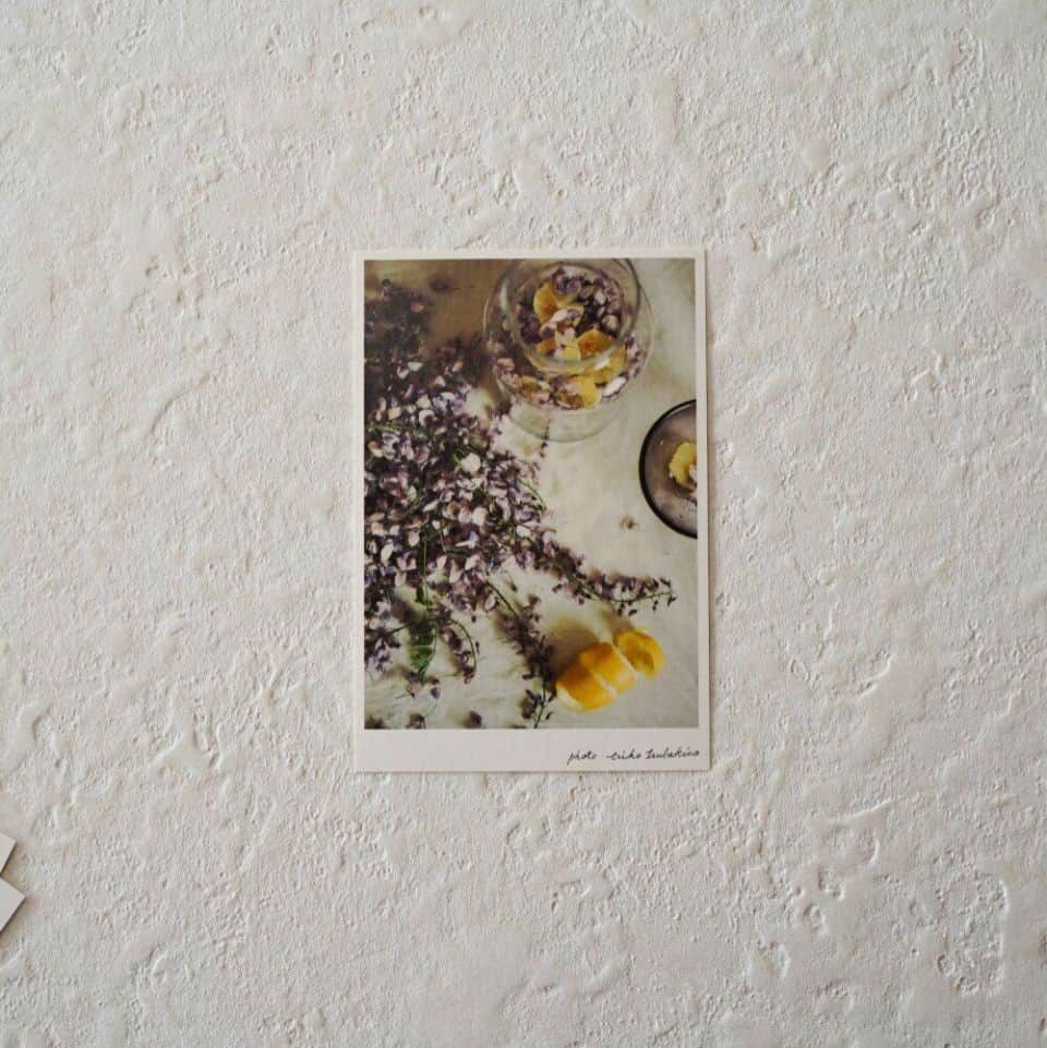 手紙社さんのインスタグラム写真 - (手紙社Instagram)「【「月刊手紙舎」植物の美しさと力強さを写し出す季節のポストカード】 島根県に暮らし、庭で育てた植物や果物を自然の光を大切にフィルムカメラで撮り、それぞれの写真にまつわる文章を添えて、カレンダーやポストカードをつくっているフォトエッセイストの椿野恵里子さん（ tsubakino_eriko ）。「季節の葉書」と名前がついたポストカードは、季節ごとの植物や果物が自然の美しいままに映し出され、見ているだけで植物の美しさと力強さを感じることができます。忙しさに流されず毎日を丁寧に過ごしていきたいと思わせてくれる作品は、お部屋のインテリアとしてもおすすめですよ。TAG STATIONERY（@tag_stationery_store）とコラボした「草木花 ミニインクセット」も併せて楽しんでくださいね。  ▶︎画像左下のショッピングバッグアイコンをタップ！  ーーーーー  【「月刊手紙舎」2023年6月号 概要】  ◎つくり手特集「ヨハク」 ◎大特集「手紙社の包装紙」  #紙もの#紙博#紙雑貨#紙好き#文房具#文具#文具好き#手帳デコ#ノートデコ#手帳の中身#デザイン#手紙社#手紙舎#月刊手紙舎#オンラインイベント#オンラインショップ#tegamisha#kamihaku#paper#stationery#paperlover#paperlover」6月25日 15時13分 - tegamisha