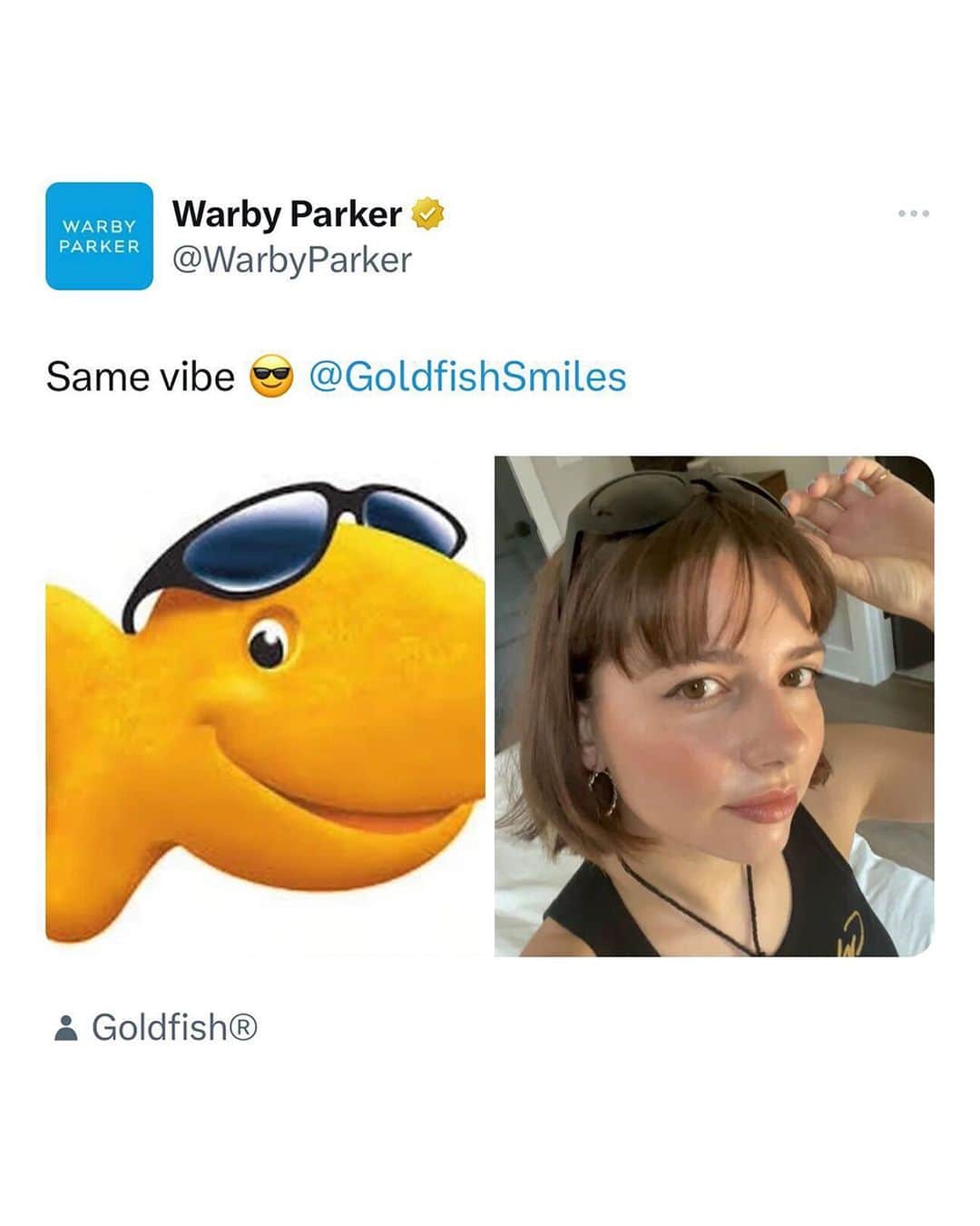 Warby Parkerさんのインスタグラム写真 - (Warby ParkerInstagram)「Didn’t have Finn the Goldfish as our style inspo on our 2023 mood board but here we are 😎」6月26日 0時52分 - warbyparker
