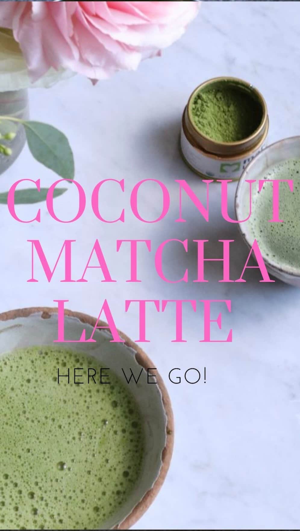 キャンディス・クマイのインスタグラム：「💐🍵💕Matcha 🍵 Latte Sunday  2 teaspoons high quality @matchalove  2 cups just under boiling water (175-185 degrees F) 1-2 tablespoons coconut manna//coconut butter (you can find this at a health food store (use coconut cream as an alternative)  1/4 cup almond milk (unsweetened is best) sweetener (if desired to taste, optional) I prefer mine unsweetened - candicekumai.com for full recipe 💐💗🍵💐💗🍵」