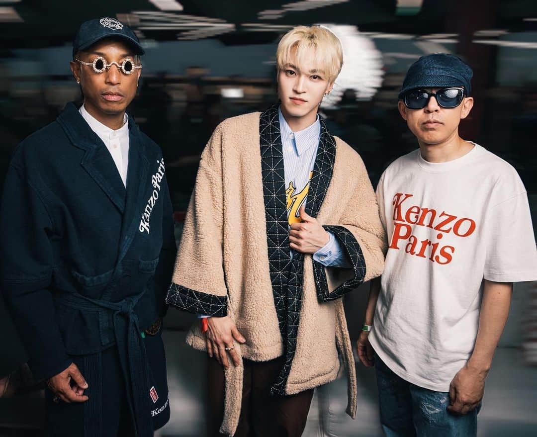宇野賛多のインスタグラム：「It was really exciting✨with @pharrell @nigo  @kenzo  #KENZONIGO #KENZOSS24」
