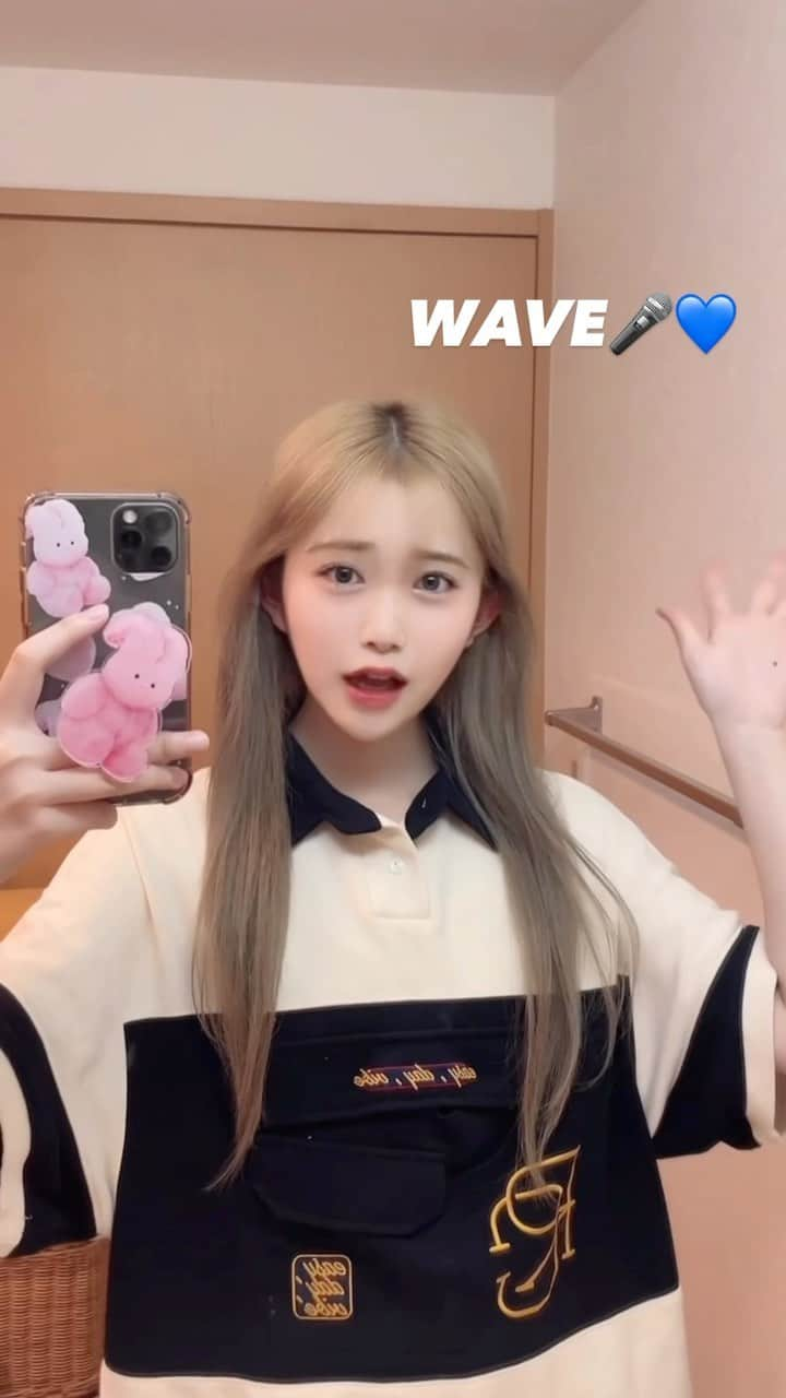 荒武凜香のインスタグラム：「WAVE歌ってみました🎤💙　 Tiktok→@/rinkayaaa #歌ってみた #歌ってみた動画 #singing #singingcover #singingvideo #커버　#ive #kpop」