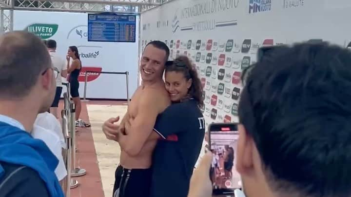 ファビオ・スコツォーリのインスタグラム：「"Una carriera lunga, soddisfacente e (in)fortunata’’. Parole di capitano. Chiamatele emozioni! 💙 . . #nuoto #swimming #settecolli #settecolli2023 #roma」