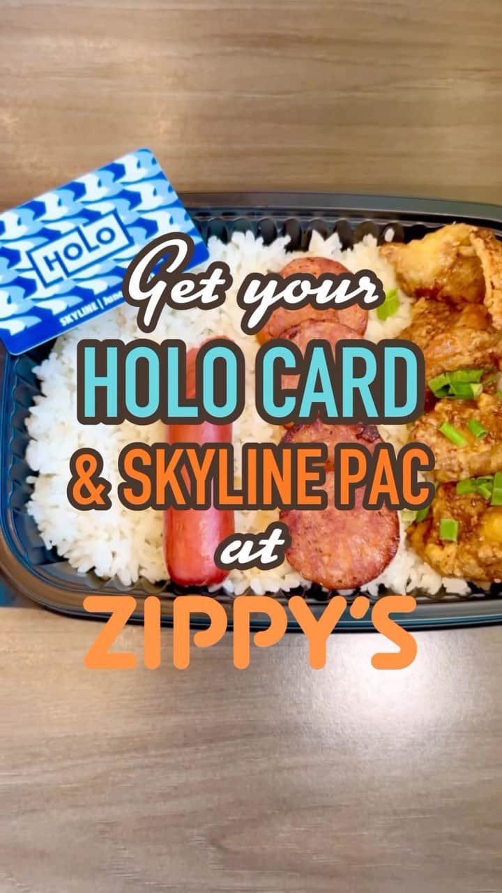 Zippy's Restaurantsのインスタグラム：「#RideTheSky and get your hands on a FREE limited edition commemorative HOLO Card and the new Skyline Pac at Zippy’s!  Celebrate the launch of the City and County of Honolulu’s #Skyline starting Monday, June 26th by purchasing a Skyline Pac (red hot dog, Korean fried chicken, and Portuguese sausage over a bed of rice), OR by picking up a FREE limited edition commemorative HOLO Card; HOLO Cards are free, no purchase necessary. HOLO Cards and Skyline Pacs will ONLY be available at FOUR Zippy’s locations (Dillingham, Pearl City, Waipahu, and Waiau), while supplies last.   What’s so special about the commemorative Holo Card? 🚝 It’s FREE for everyone ages 6 years old and older! 🚝 June 30 - July 4: Ride the rail for free using the commemorative Holo Card. 🚝 July 1 - Sept 30: Use this commemorative card for ONE unlimited day of rides on any form of public transit.  #NextStopZippys #HOLOWithUs」