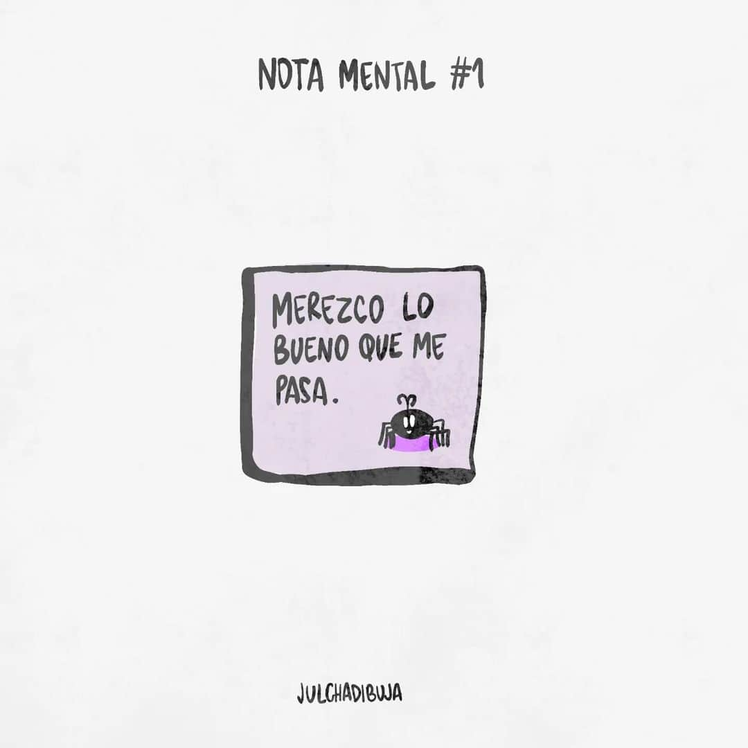 ヒフ・イラストレーションズのインスタグラム：「Porque hay veces que no valoramos las cosas buenas que nos pasan, que pensamos que fue solo suerte, que no lo merecemos, que no lo valemos y cuantas otras cosas mas que se nos cruzan. Por eso voy a subir estas cosas que trato de recordarme a diario a modo de notas mentales por si hay alguien a quien le está pasando eso.   Si te frenás y mirás alrededor seguro vas a identificar cosas buenas, sentirte merecedor de ellas es reconocer tu valor ✨️  . . . . . . #draw #psico #notamental #ilustracion #digitalart」