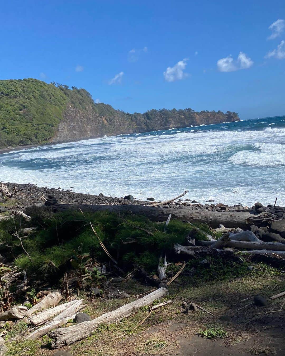 カミール・グラマーさんのインスタグラム写真 - (カミール・グラマーInstagram)「Up at 6:30 to drive to beautiful Pololu Valley and hike down to a gorgeous black sand beach. #hawaii #hiking #bigisland」6月26日 8時18分 - therealcamille