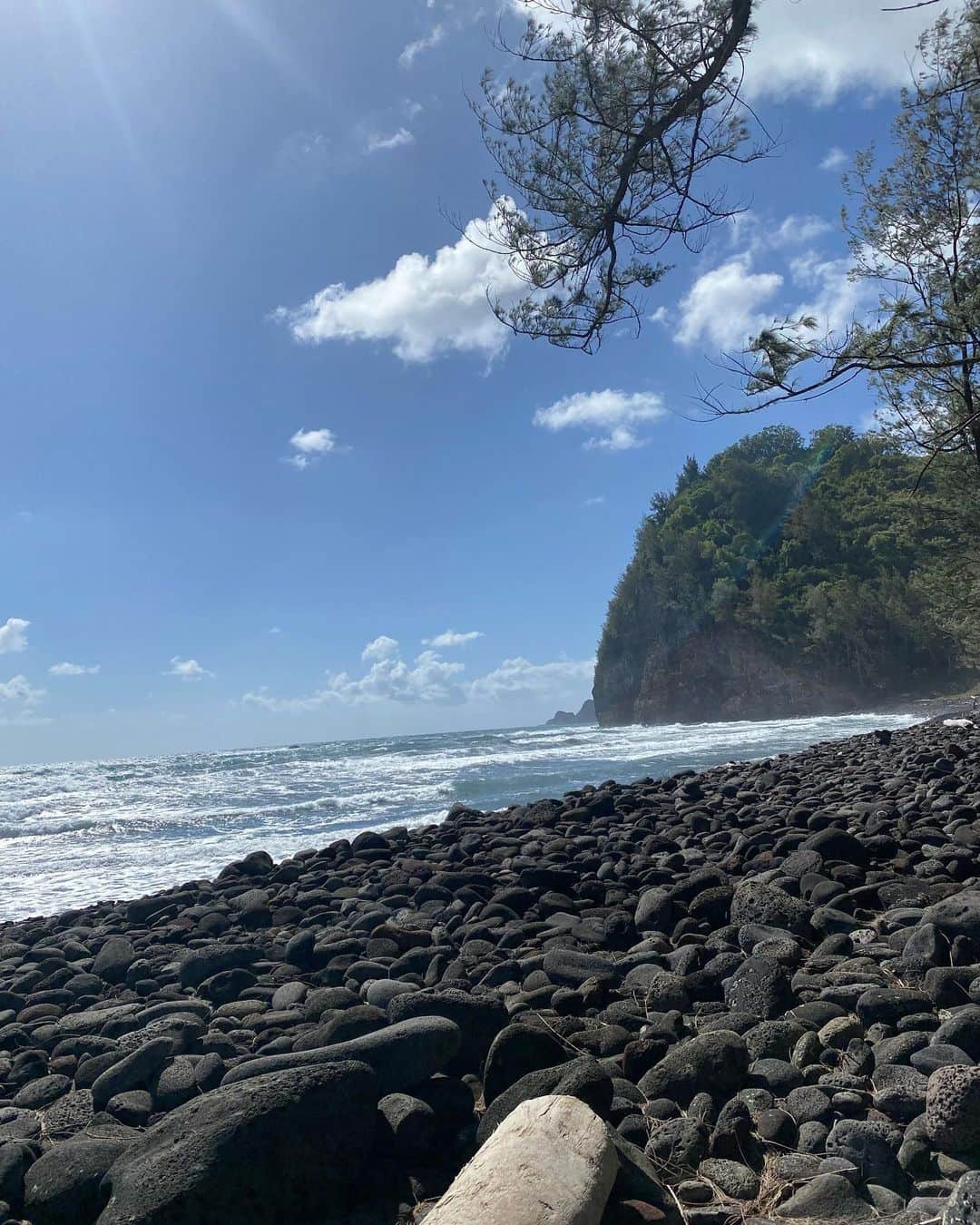 カミール・グラマーさんのインスタグラム写真 - (カミール・グラマーInstagram)「Up at 6:30 to drive to beautiful Pololu Valley and hike down to a gorgeous black sand beach. #hawaii #hiking #bigisland」6月26日 8時18分 - therealcamille