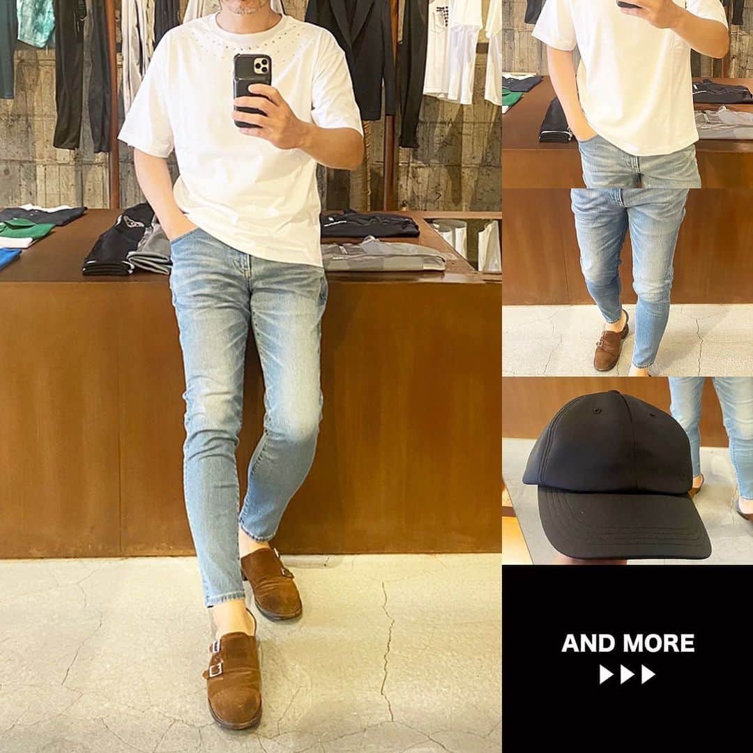 のインスタグラム：「✨今日のN.K.B STYLE✨ 👕【Tシャツ】1piu1uguale3 2023 S/S DECORA T (WHITE) 👖【パンツ】junhashimoto 2023 S/S EDWIN SLIM JERSEYS (USED) 🎩【キャップ】AKM 2023 S/S 6 PANEL CAP (BLACK)  セレクトショップN.K.B小林です。  涼しい気候に合わせて、DENIMスタイル。 1piu1uguale3 2023 S/S DECORA Tも残りわずか!! 気になる方は、お早めに♪  しかしDENIM x WHITE TEEは、鉄板ですねー☆  紫外線対策に、ファッションアイテムとしても重宝するTOMFORD EYEWEAR,HOORSENBUHS。 是非店頭でお試しください。  全品送料無料❗️新規会員登録ですぐ使える1,000ポイントも進呈中です。  ++++++++++++++++++++ N.K.Bは、福井県福井市にあるセレクトショップ。 オーナーの小林が、取扱ブランドの最旬コーデと新作先行予約・入荷情報をPostしています。 もしよければ、いいね＆フォローよろしくお願いします❗  【主な取扱ブランド】 AKM | エイケイエム VEGAHLUXE | ヴェガリュクス 1piu1uguale3 | ウノピュウノウグァーレトレ 1piu1uguale3 SPORT| ウノピュウノウグァーレトレスポーツ LUXE163AKMBB | リュクス163エイケイエムビービー Junhashimoto | ジュンハシモト TFW49 | ティーエフダブリューフォーティーナイン TOM FORD EYEWEAR | トムフォード アイウェア DABORO | ダボロ PIUORO | ピウオッロ MOOSEKNUCKLES | ムースナックルズ newblance | ニューバランス and more… ++++++++++++++++++++  #1piu1uguale3 #ウノピュウノウグァーレトレ  #エヌケービー #メンズファッション #メンズファッションコーデ #ファッション好きと繋がりたい #メンズコーデ #お洒落さんと繋がりたい #おしゃれさんと繋がりたい #服好きな人と繋がりたい #ファッション好きな人と繋がりたい #ファッション大好き #今日のコーデ #本日のコーデ #ファッションコーデ #インスタファッション #エヌケービー #ファッションスナップ #ファッション好き #アパレルショップ #ファッションコーディネート #メンズアパレルショップ」