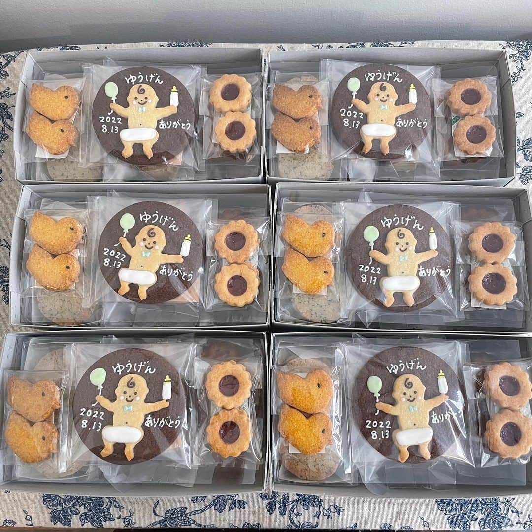 のインスタグラム：「#焼き菓子 #お菓子の詰め合わせ #オーダーお菓子 #お菓子ボックス #記念日のお菓子 #出産内祝い #内祝い #内祝いハイジ #おやつ屋ハイジ #焼き菓子ギフト #お取り寄せスイーツ #出産お祝い #出産ギフト #お誕生日クッキー」