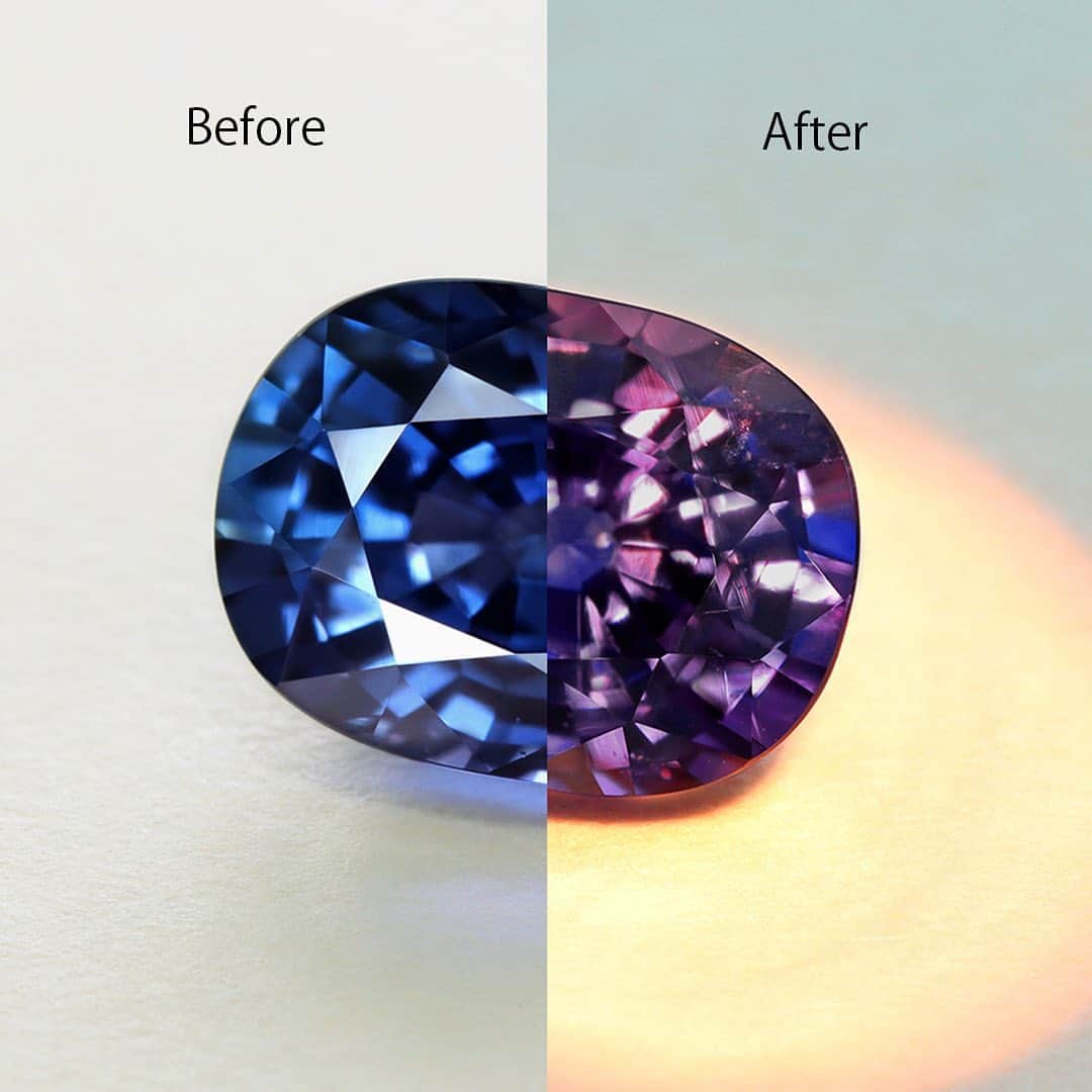 ビズーさんのインスタグラム写真 - (ビズーInstagram)「ビズー厳選のカラーチェンジの宝石たち  カラーチェンジサファイア Color Change Sapphire  ビズーでは初めて買い付けた、珍しいカラーチェンジ・サファイア。光源を変えるとブルーに赤みが増して、パープルに変化します。  この他にも、特別展のために買い付けたセミオーダー用の一点物のルースをご用意しています。お選びいただいた宝石は、リング、ネックレス（ペンダントトップ）、ピアスとしてお仕立て可能です。特別な一石で、世界にひとつ、あなただけのジュエリーをお作りします。※全て一点物の宝石のため、無くなり次第終了となります。  ＜イベント概要＞ 特別展「A World of Color Changers 色が変わる宝石の幻想的な世界」  開催期間／会場         ・6月24日(土)〜7月23日(日) ビズーGINZA SIX店 ・7月28日(金)〜7月30日(日) ビズー京都店  開催時間         ・GINZA SIX店 10:30～20:30 ・京都店 11:00～20:00  休業日：各商業施設の休館日に準じます 入場料：無料　※ご予約なしでご来場いただけます  -- #BIZOUX #カラーチェンジ #サファイア #カラーストーン #希少石 #ジュエリー #銀座 #京都 #ビズー #colorstone #colorstonejewelry #playwithcolor #ginza #kyoto #colorchange」6月26日 9時24分 - bizoux_jewelry