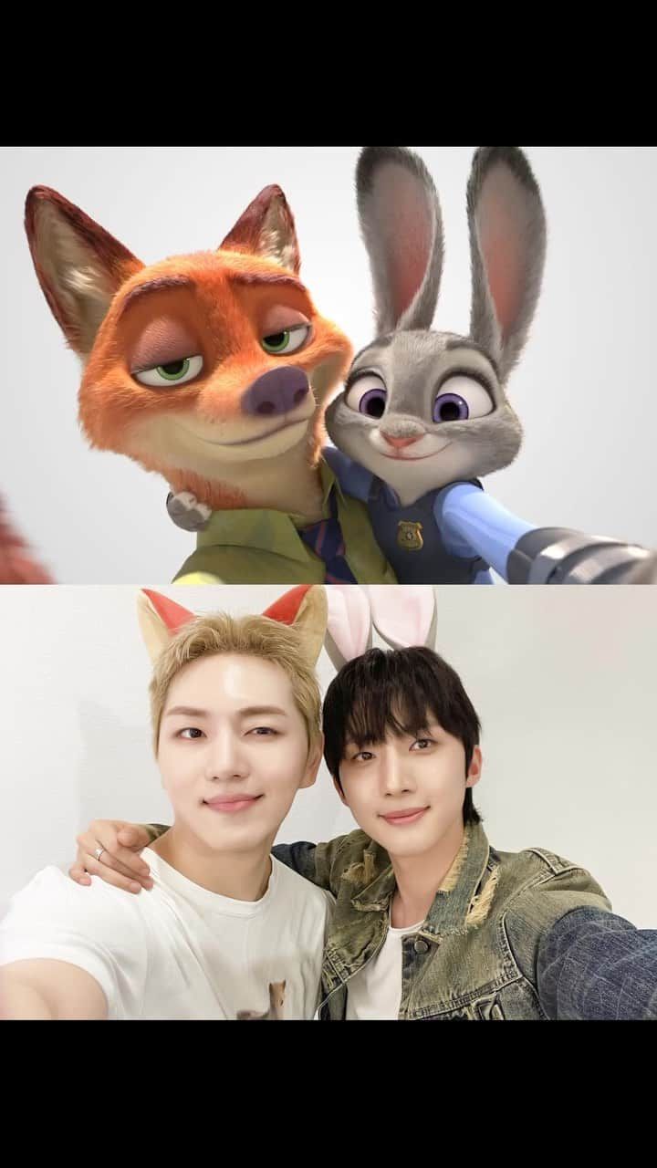 PENTAGONのインスタグラム：「[📽] Nick 🦊 & Judy 🐰  #펜타곤 #PENTAGON #후이 #HUI #키노 #KINO」