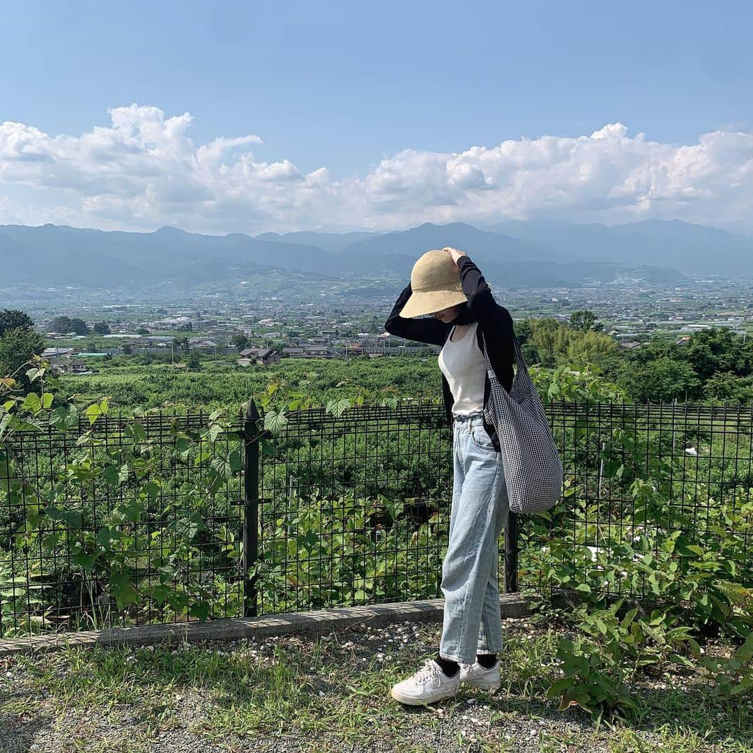 二宮綾海のインスタグラム：「🩵💚🤍 いつかの山梨♡  🍑🍑🍑」