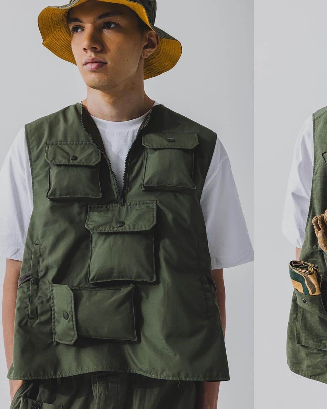 BEAMS+さんのインスタグラム写真 - (BEAMS+Instagram)「… ENGINEERED GARMENTS × BEAMS PLUS 『DOUBLE FRONT VEST』 7.1（Sat.）Release  The "DOUBLE FRONT VEST" was designed with a focus on vests that can be worn on both sides. It is characterized by its pocket work and use of materials that are typical of a brand with two aspects of outdoor sports and military wear. The bag-like mood and side seam detailing create a variety of wearing styles. The result is an item that is truly filled with the functional beauty of "ENGINEERED GARMENTS".  ------------------------------- . 両面での着用を可能としたベストに着目し、デザインされた『DOUBLE FRONT VEST』をリリース。 アウトドアスポーツ、ミリタリーの2面性を持ったブランドらしいポケットワークと素材使いが特徴。 バッグのようなムードとサイドシームのディティールが多彩な着こなしを実現。 まさに〈ENGINEERED GARMENTS〉の機能美が詰まったアイテムに仕上がりました。 . @engineered_garments_official @beams_plus @beams_plus_harajuku @beams_plus_yurakucho #engineeredgarments #beamsplus」6月28日 18時00分 - beams_plus_harajuku