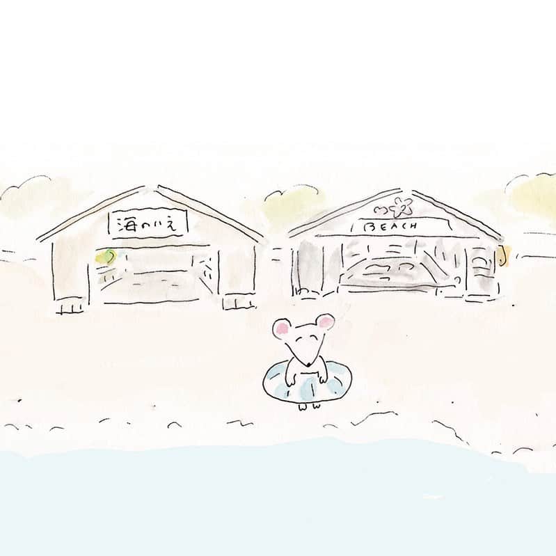 ハルペイさんのインスタグラム写真 - (ハルペイInstagram)「🌊 浜辺に海の家が立ち出したよ！オープンはもうすぐ〜✨ 海水浴の季節だよ😊 . #海の家 #海水浴 #もうすぐ夏  .  #harupei#ハルペイ#doodle#draw#drawing#illustrator#illustration#japan#絵#雑貨#湘南#イラスト#イラストレーター#ゆるい#茅ヶ崎」6月26日 20時28分 - harupeipei