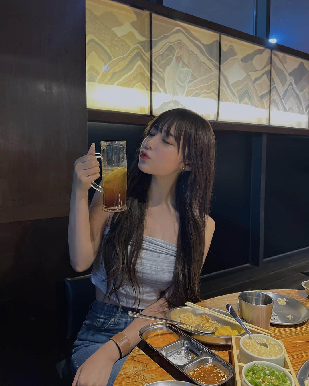 すずのインスタグラム：「🍻  📍 송계옥  あまねが連れて行ってくれたお店が最高だった🥹🤍 ほんと大好き！！また会おうね💕」